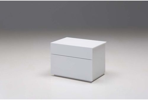 The appearance of Vex Hg Matte White Night Table designed by Mobital in the modern / contemporary interior design. This matt white piece of furniture  was selected by 1StopBedrooms from Vex Collection to add a touch of cosiness and style into your home. Sku: NIG-VEX9-MWHI-. Material: PU.