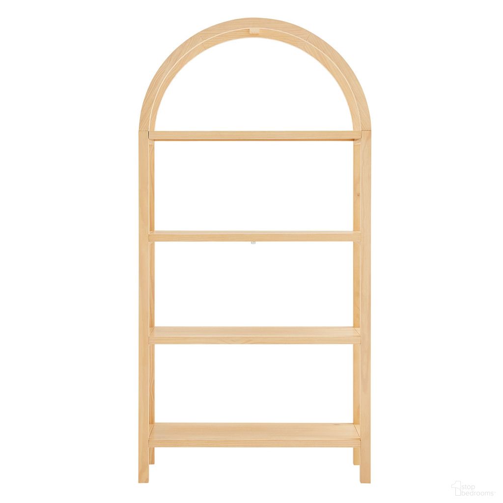 The appearance of Vexley 72 Inch Large Arched Bookshelf In Natural designed by Modway in the modern / contemporary interior design. This natural piece of furniture  was selected by 1StopBedrooms from Vexley Collection to add a touch of cosiness and style into your home. Sku: EEI-7318-NAT. Material: Solid Wood.