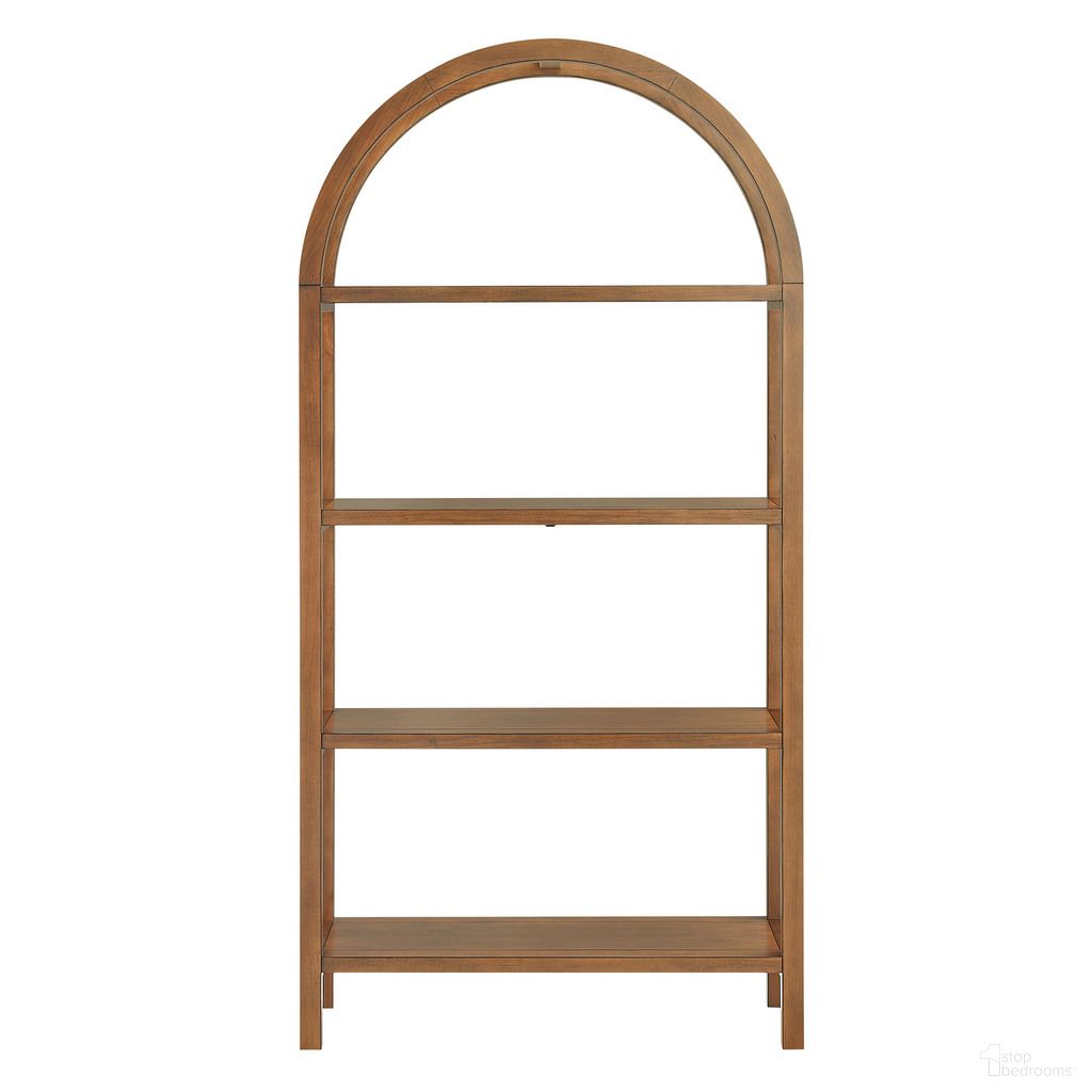 The appearance of Vexley 72 Inch Large Arched Bookshelf In Walnut designed by Modway in the modern / contemporary interior design. This walnut piece of furniture was selected by 1StopBedrooms from Vexley Collection to add a touch of cosiness and style into your home. Sku: EEI-7318-WAL. Material: Solid Wood.