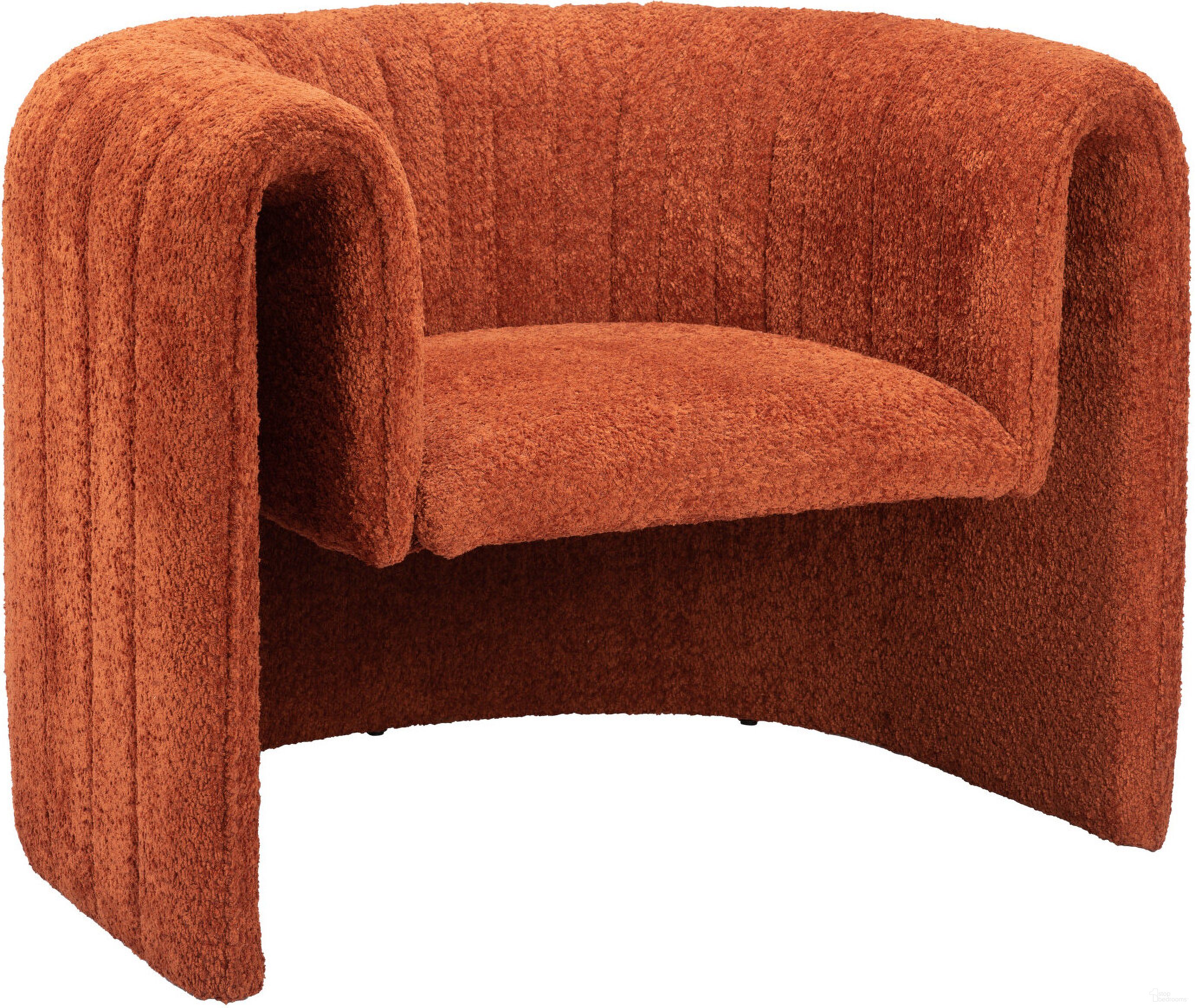 Viana Accent Chair In Burnt Orange