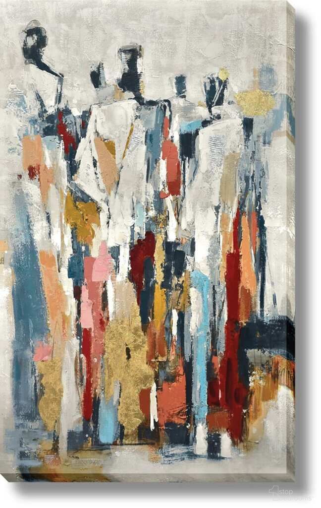Vibrant Chromatic Assemblage Canvas Wall Art In Multi
