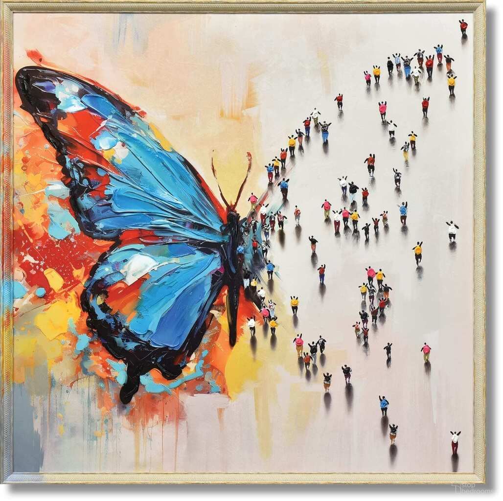 Vibrant Monarch Metamorphosis Parade Canvas Wall Art In Multi