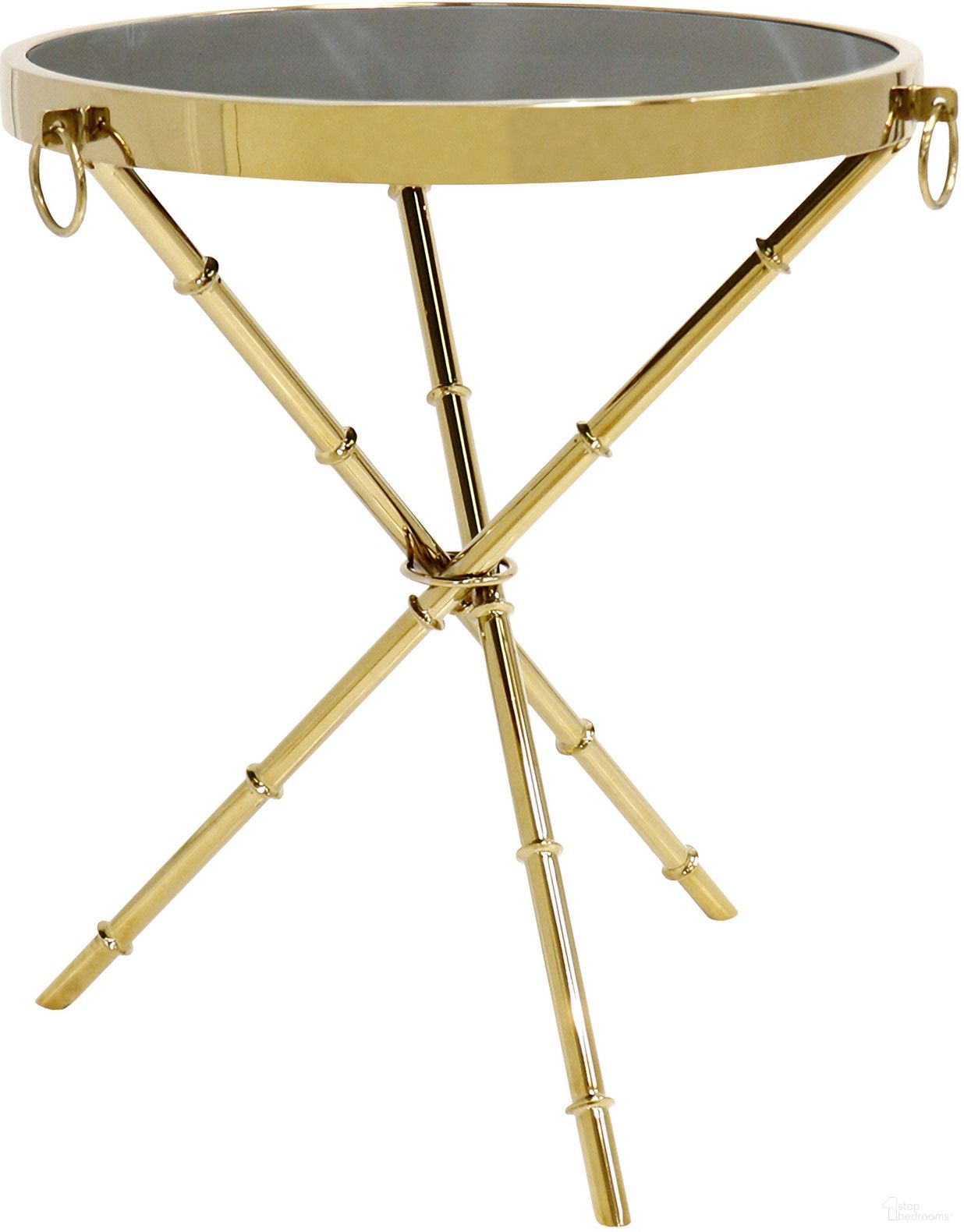 The appearance of Vicenza Collection Side Table In Gold and Black designed by Pasargad Home in the interior design. This gold and black piece of furniture was selected by 1StopBedrooms from Vicenza Collection to add a touch of cosiness and style into your home. Sku: AR-Z0189GL. Material: Stainless Steel.