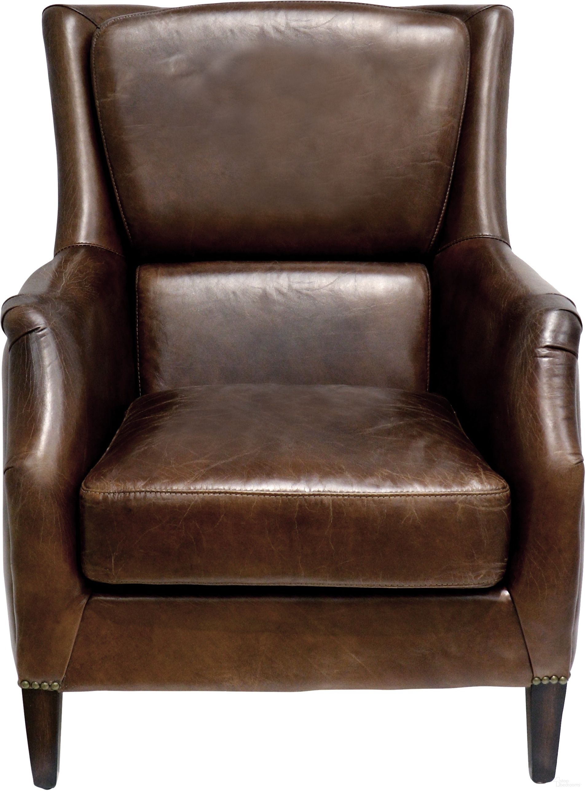 The appearance of Vicenza Collection Top Grain Leather Wing Chair In Brown designed by Pasargad Home in the traditional interior design. This brown piece of furniture was selected by 1StopBedrooms from Vicenza Collection to add a touch of cosiness and style into your home. Sku: CHAIR-900. Material: Leather.