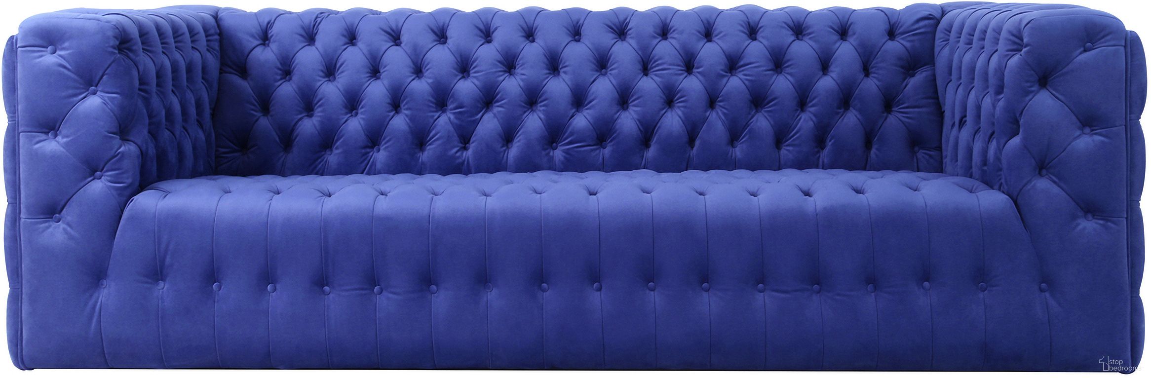 The appearance of Vicenza Collection Velvet Tufted Sofa In Blue designed by Pasargad Home in the modern / contemporary interior design. This blue piece of furniture was selected by 1StopBedrooms from Vicenza Collection to add a touch of cosiness and style into your home. Sku: SOFA-310-3N. Material: Velvet.