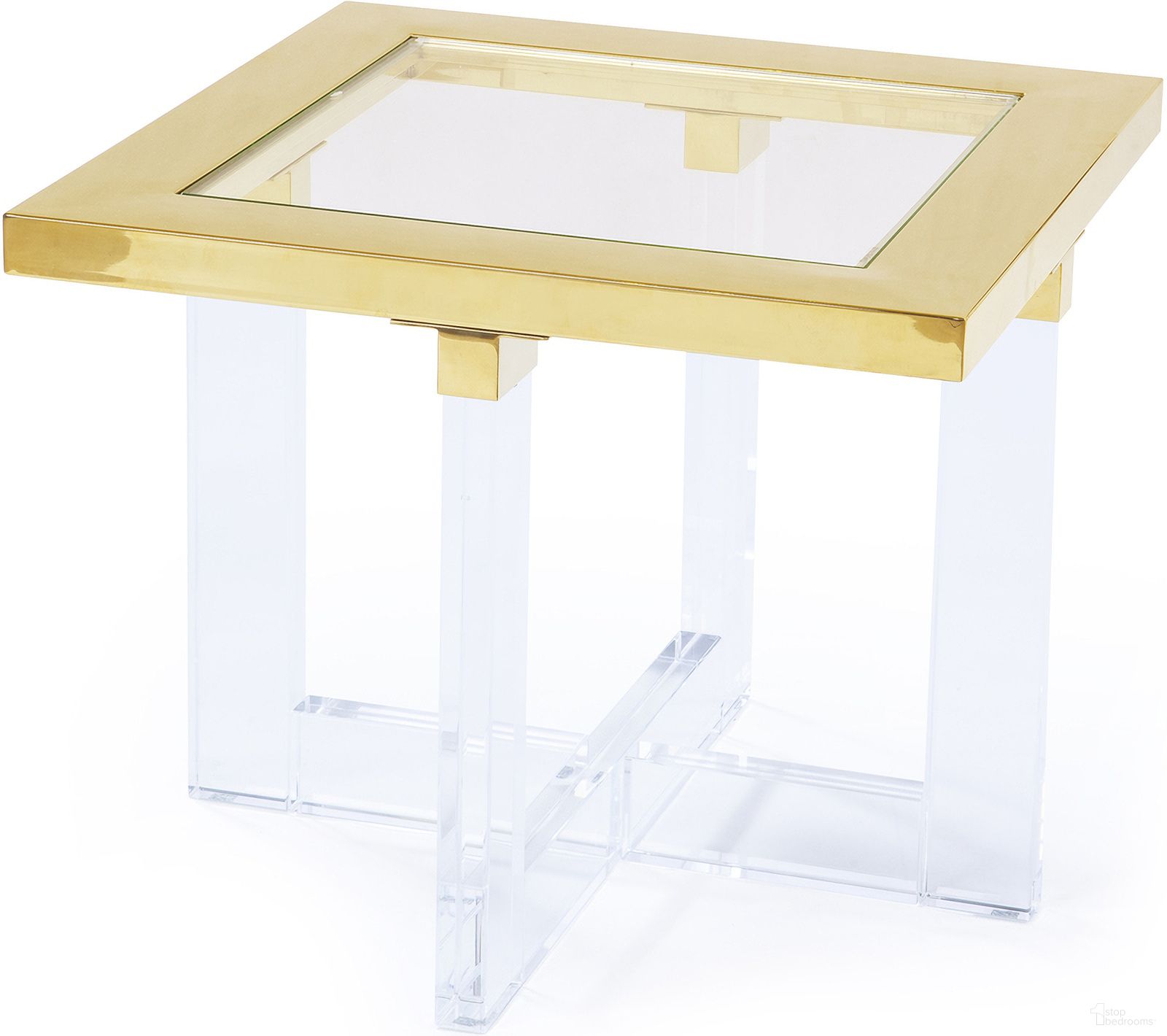 The appearance of Vicenza Lucite Side Table In White and Gold designed by Pasargad Home in the modern / contemporary interior design. This white and gold piece of furniture was selected by 1StopBedrooms from Furniture Collection to add a touch of cosiness and style into your home. Sku: AR-403. Material: Lucite.