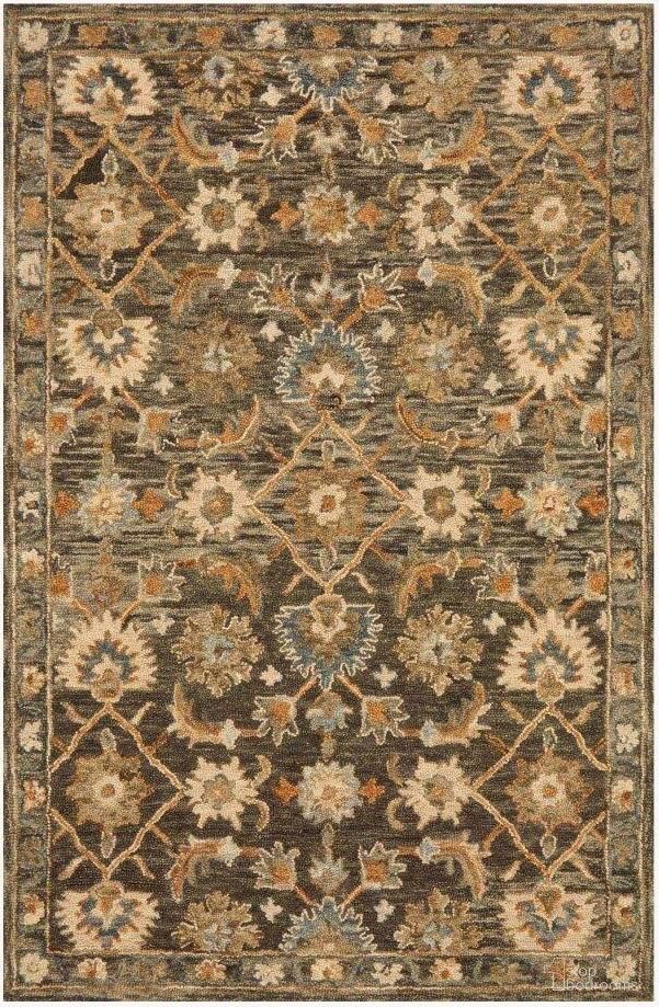 Victoria Dk Taupe/Multi 1'6" x 1'6" Rug
