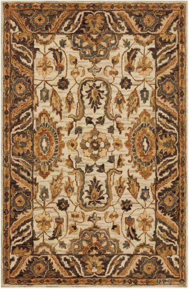 The appearance of Victoria Ivory/Dk Taupe 7'9" x 9'9" Rug designed by Loloi Rugs in the traditional interior design. This ivory and dk taupe piece of furniture was selected by 1StopBedrooms from Victoria Collection to add a touch of cosiness and style into your home. Sku: VITRVK-02IVDT7999. Material: Wool.