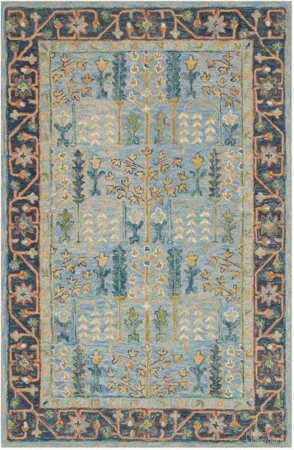 Victoria Lt Blue/Dk Blue 5' x 7'6" Rug