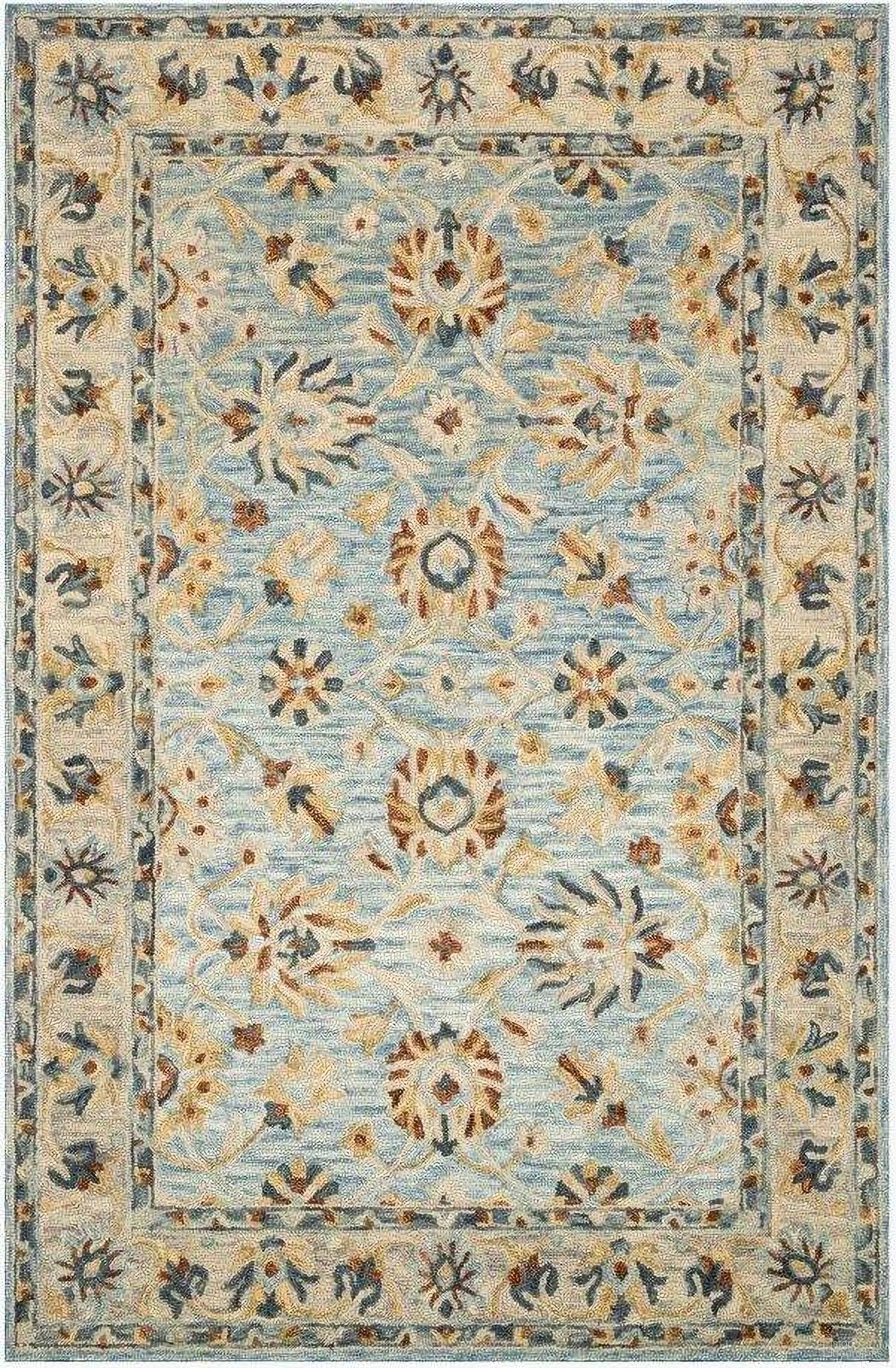The appearance of Victoria Lt. Blue/Natural 1'6" x 1'6" Rug designed by Loloi Rugs in the traditional interior design. This blue and natural piece of furniture was selected by 1StopBedrooms from Victoria Collection to add a touch of cosiness and style into your home. Sku: VITRVK-18LBNA160S. Material: Wool.