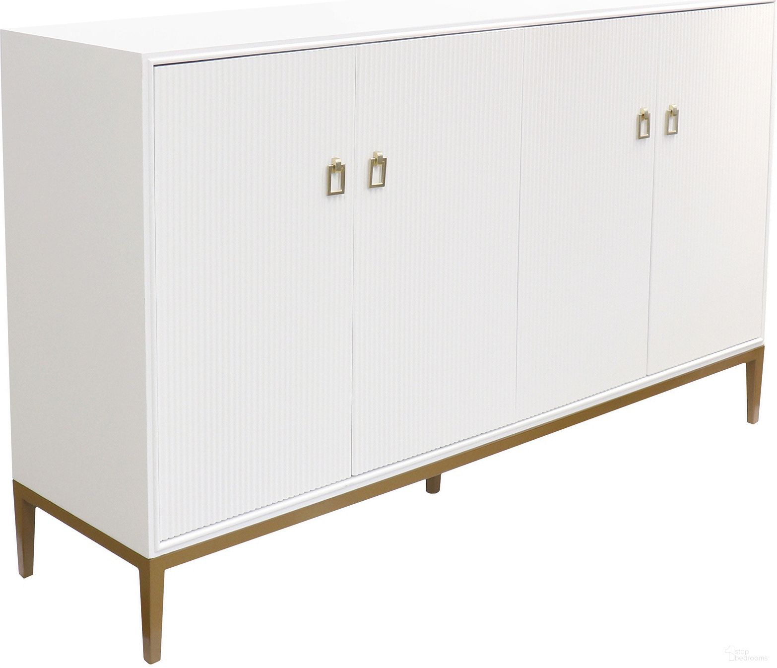 The appearance of Victoria Sideboard, 4 Doors, 2 Drawer with Metal Frame In Ivory and Bronze designed by Pasargad Home in the modern / contemporary interior design. This ivory/bronze piece of furniture was selected by 1StopBedrooms from Pearl Collection to add a touch of cosiness and style into your home. Sku: PPH-M4. Material: Wood.