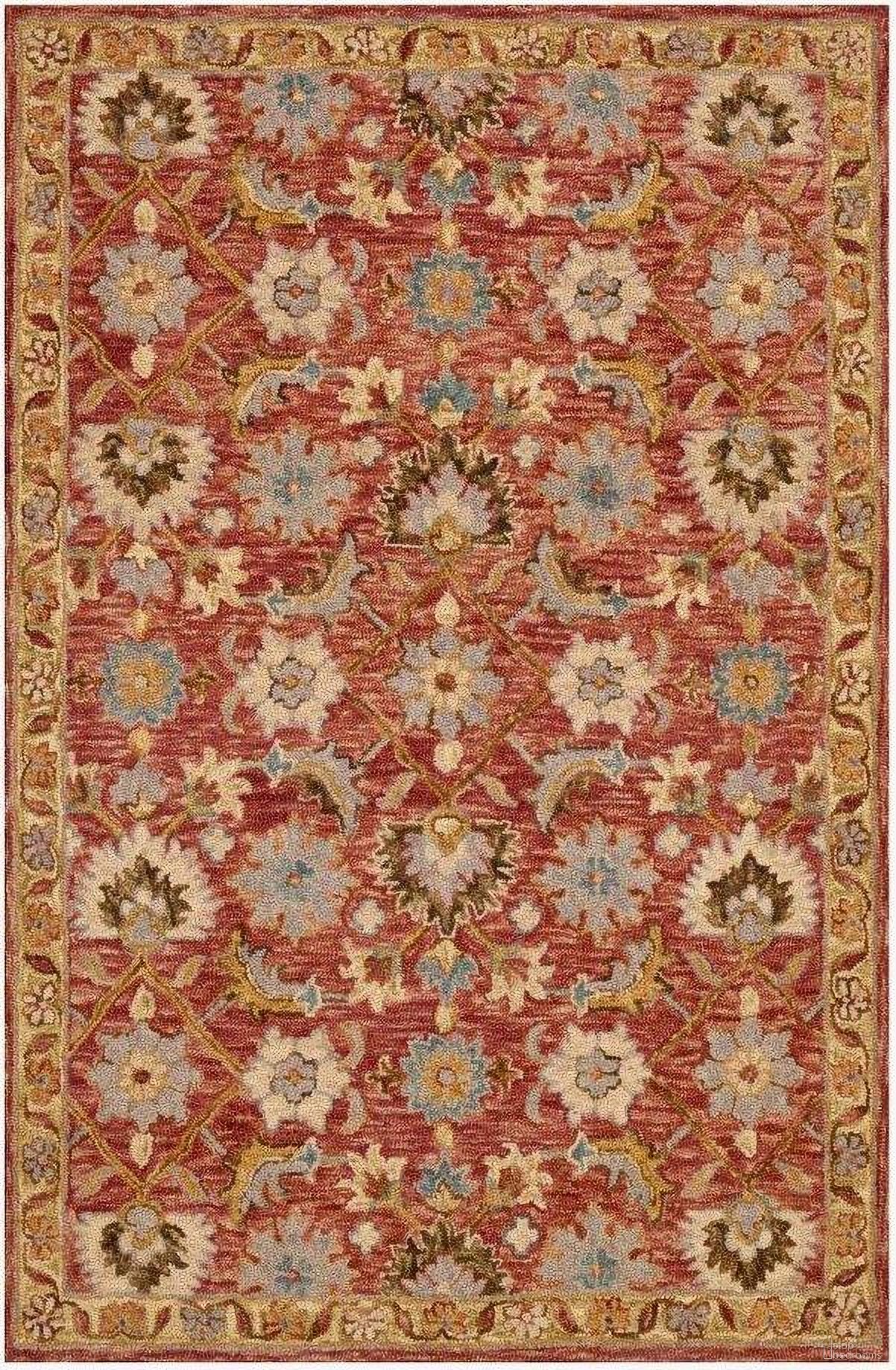 Victoria Terracotta/Gold 1'6" x 1'6" Rug
