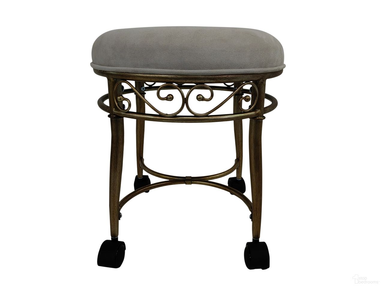 The appearance of Victorian Vanity Stool In Cream and Bronze designed by Carolina Living in the modern / contemporary interior design. This cream and bronze piece of furniture was selected by 1StopBedrooms from Victorian Collection to add a touch of cosiness and style into your home. Sku: VS-1719-DS-CMBZ. Material: Metal.