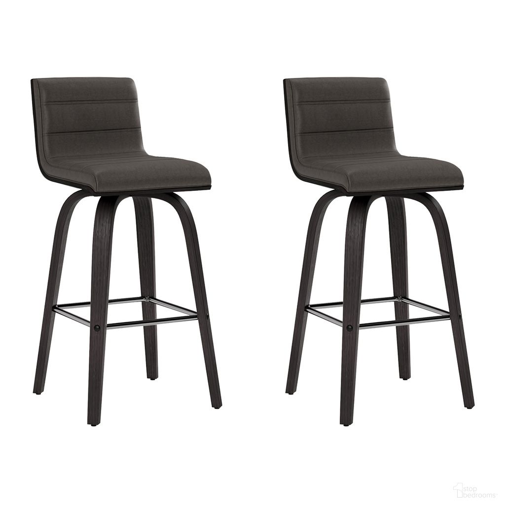 The appearance of Vienna 26 Inch Swivel Counter Stool Set of 2 In Black and Gray designed by Armen Living in the transitional interior design. This black and gray piece of furniture was selected by 1StopBedrooms from Vienna Collection to add a touch of cosiness and style into your home. Sku: LCVIBAGRBL26;LCVIBAGRBL26. Material: Steel.