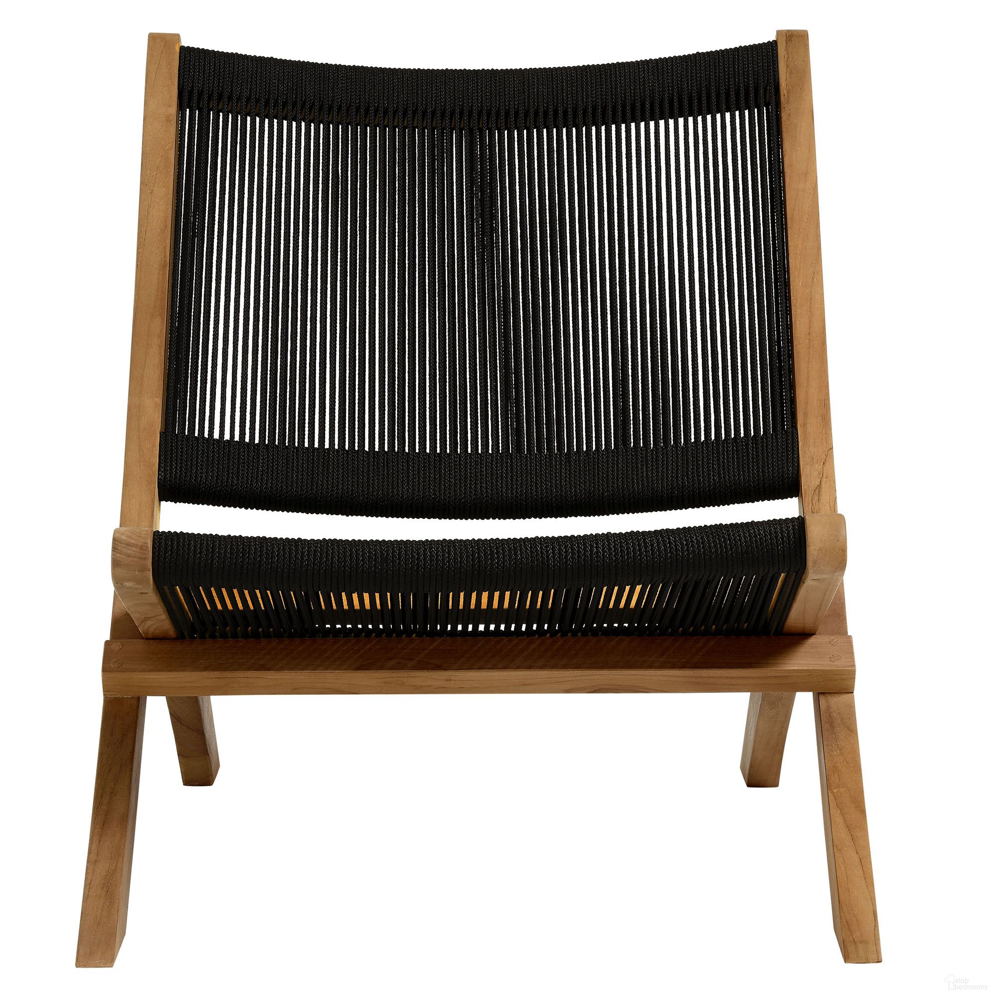 The appearance of Vienna Outdoor Patio Teak and Rope Folding Accent Lounge Chair In Natural and Black designed by Modway in the modern / contemporary interior design. This natural/black piece of furniture was selected by 1StopBedrooms from Vienna Collection to add a touch of cosiness and style into your home. Sku: EEI-6808-NAT-BLK. Material: Teak.