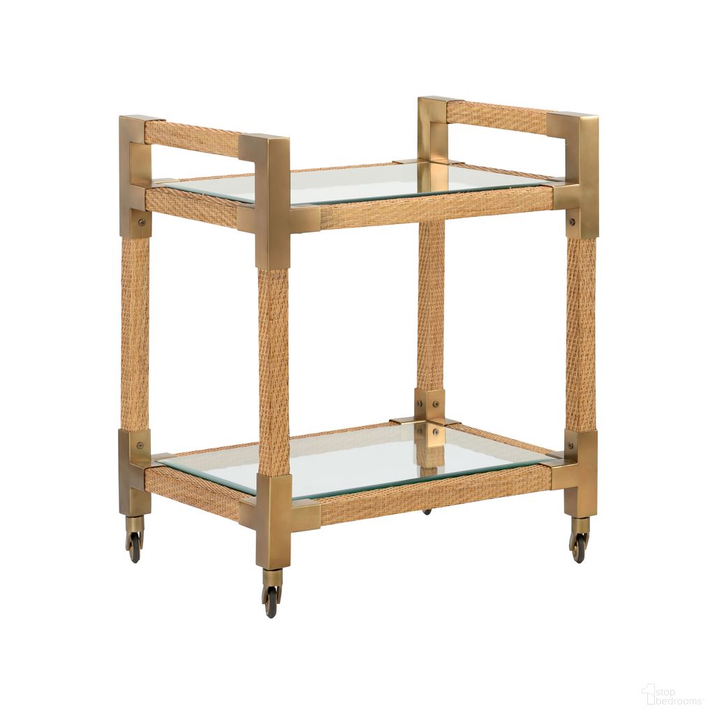 The appearance of Vieux Carre Bar Cart In Brown designed by Wildwood in the modern / contemporary interior design. This brown piece of furniture  was selected by 1StopBedrooms from Wildwood Collection to add a touch of cosiness and style into your home. Sku: 490677. Material: Cane.