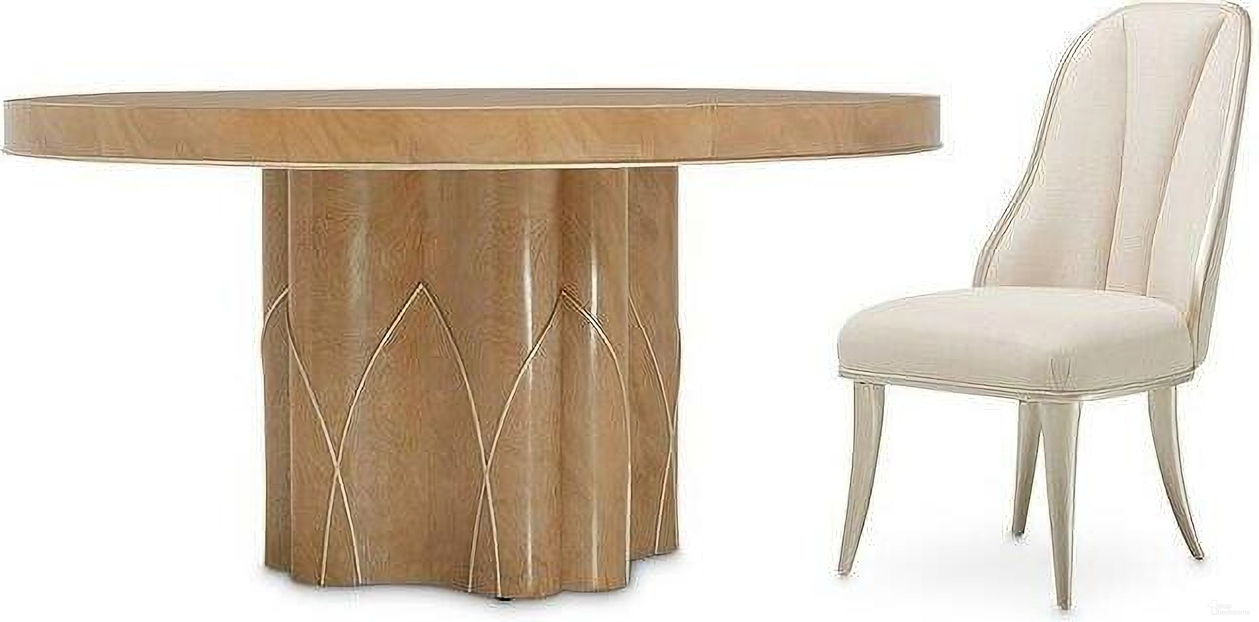 Villa Cherie Caramel Round Dining Room Set