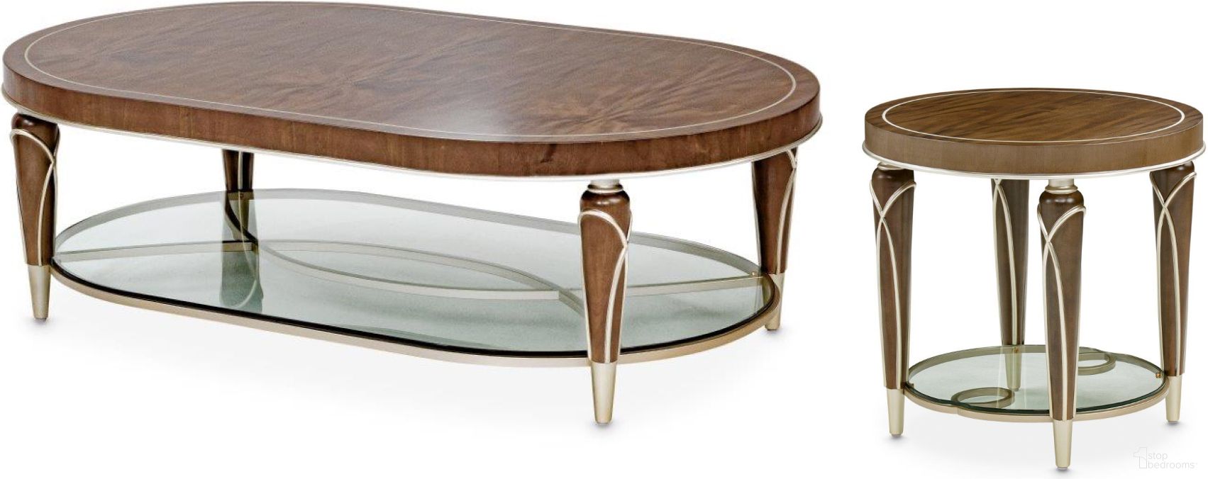 Villa Hazelnut Occasional Table Set