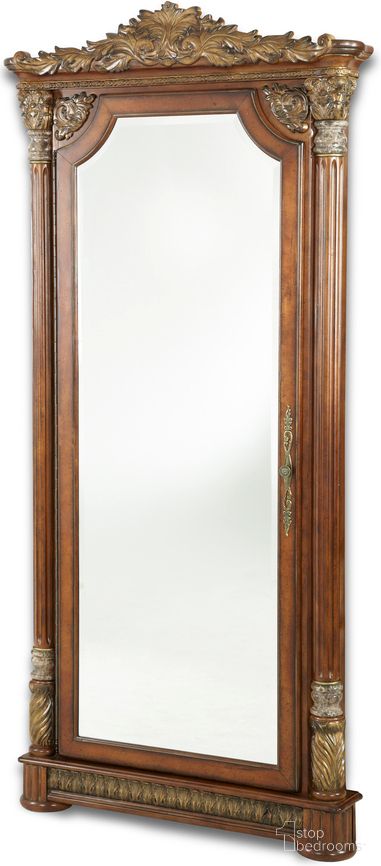 The appearance of Villa Valencia Accent Wall Mirror designed by Michael Amini in the traditional interior design. This brown piece of furniture was selected by 1StopBedrooms from Villa Valencia Collection to add a touch of cosiness and style into your home. Sku: 72062-55. Material: Glass.