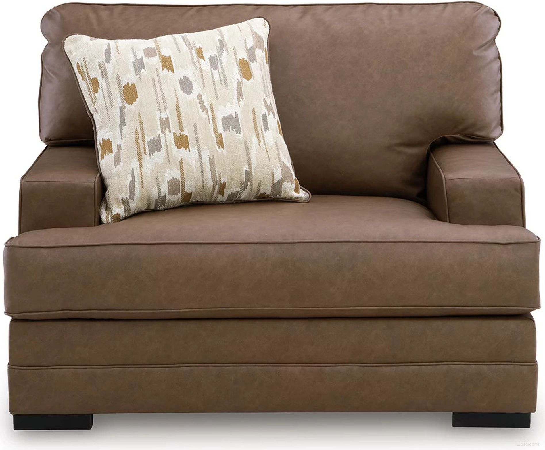 The appearance of VillaCourt Oversized Chair In Caramel designed by Signature Design by Ashley in the modern / contemporary interior design. This caramel piece of furniture was selected by 1StopBedrooms from VillaCourt Collection to add a touch of cosiness and style into your home. Sku: 7490923. Material: Faux Leather.