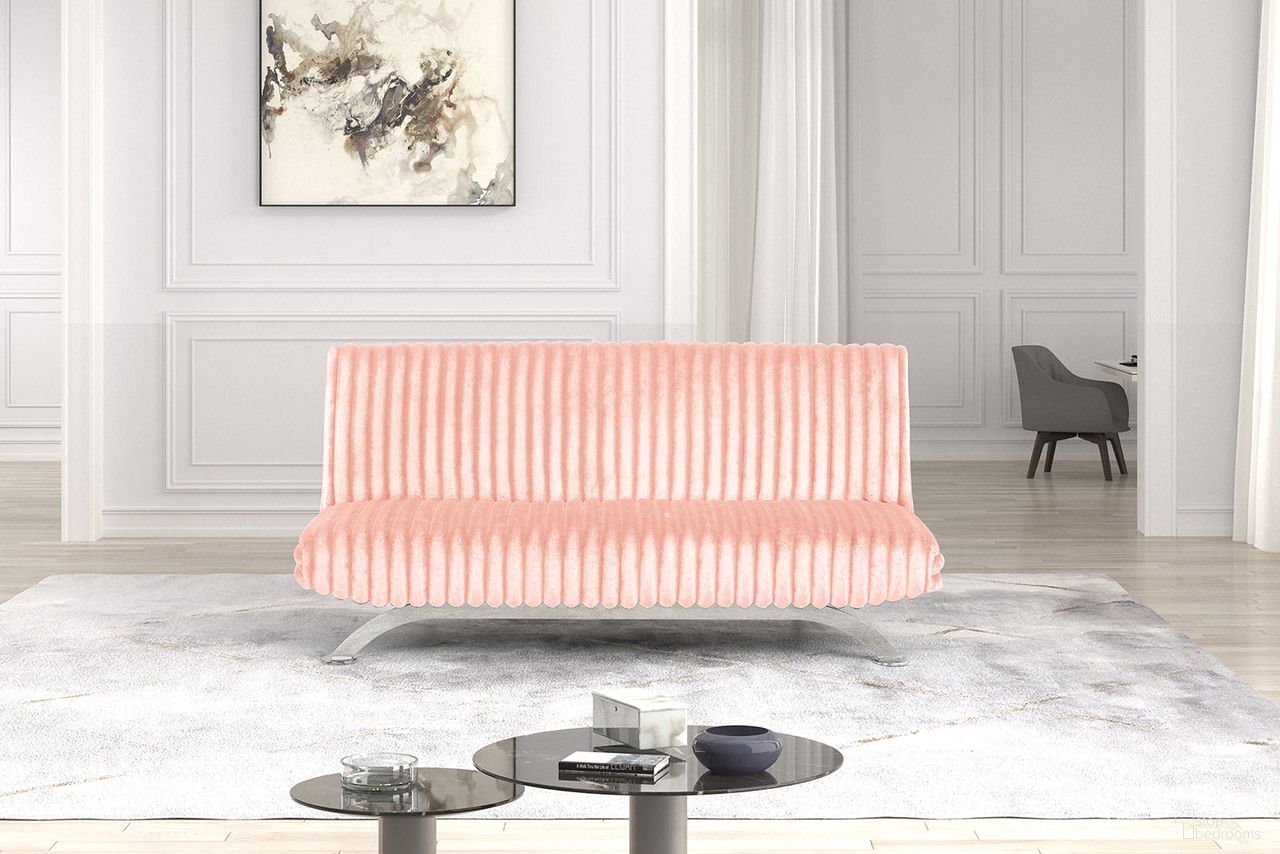 The appearance of Villeneuve Futon Sofa Bed In Pink designed by Furniture of America in the modern / contemporary interior design. This pink piece of furniture was selected by 1StopBedrooms from Villeneuve Collection to add a touch of cosiness and style into your home. Sku: FM2906PK. Material: Fabric.