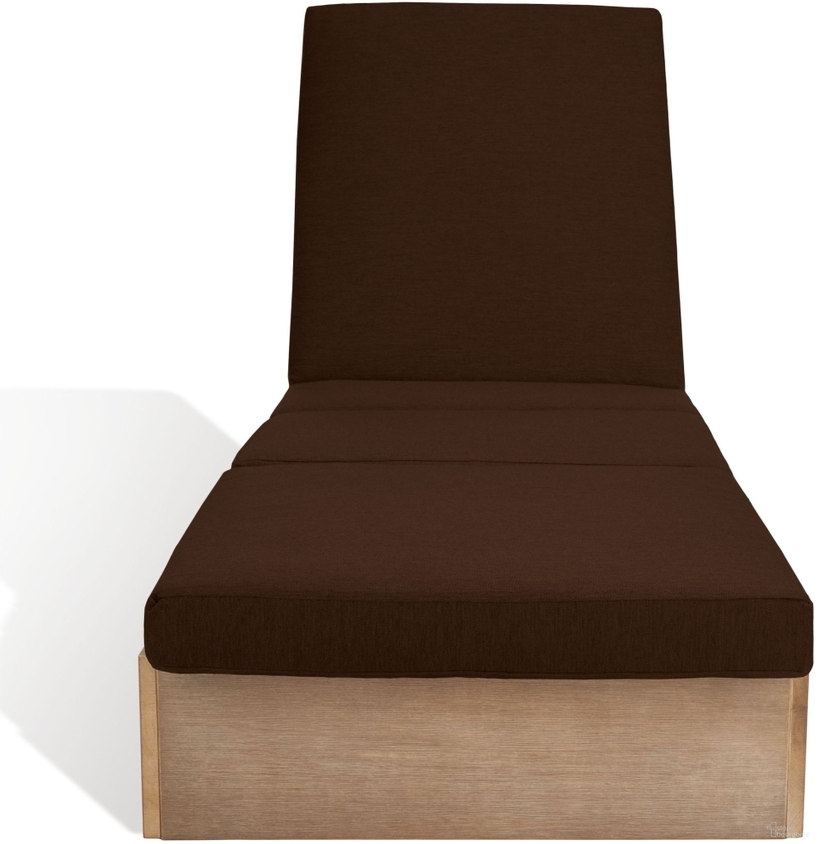 The appearance of Vincent Wood Chaise Lounge Chair In Natural and Dark Brown designed by Safavieh Couture in the modern / contemporary interior design. This natural and dark brown piece of furniture  was selected by 1StopBedrooms from Vincent Collection to add a touch of cosiness and style into your home. Sku: CPT1043G. Material: Wood.