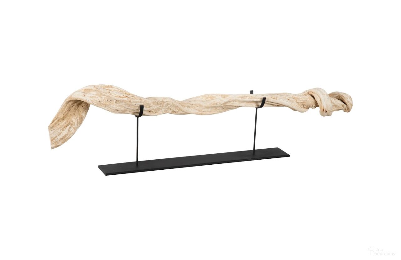 Vine Wood Sculpture In Black and Natural