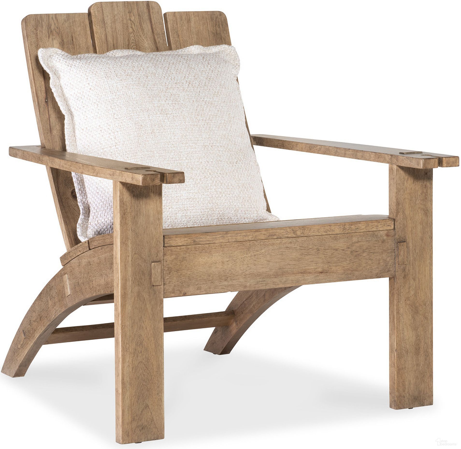 The appearance of Vineyard Row Accent Chair In Beige designed by Hooker in the transitional interior design. This beige piece of furniture was selected by 1StopBedrooms from Vineyard Row Collection to add a touch of cosiness and style into your home. Sku: 6952-50000-80. Material: Hickory.