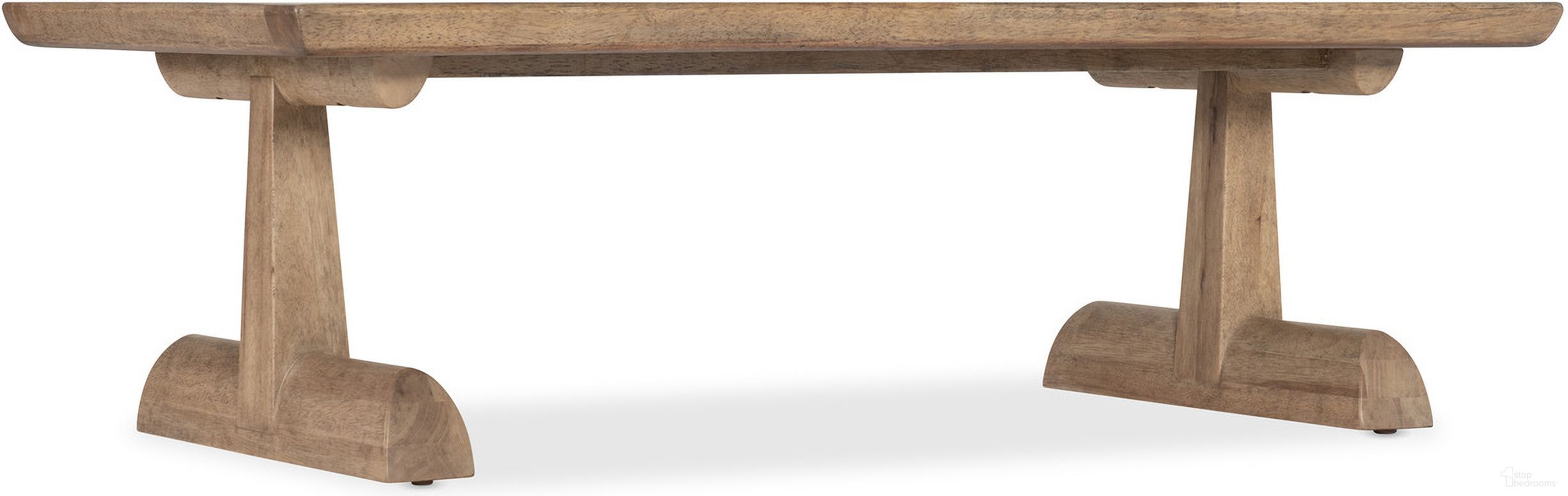 The appearance of Vineyard Row Rectangle Cocktail Table In Light Wood designed by Hooker in the transitional interior design. This light wood piece of furniture  was selected by 1StopBedrooms from Vineyard Row Collection to add a touch of cosiness and style into your home. Sku: 6952-80310-80. Material: Hickory.