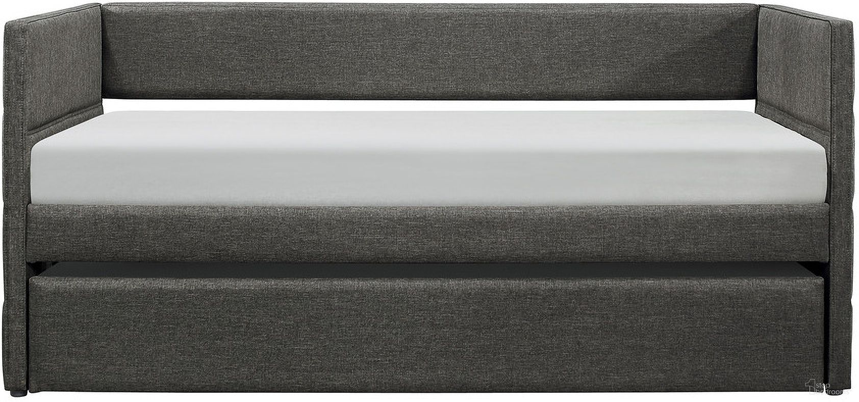 The appearance of Vining Dark Gray Daybed designed by Homelegance in the modern / contemporary interior design. This gray piece of furniture was selected by 1StopBedrooms from Vining Collection to add a touch of cosiness and style into your home. Sku: 4975-A;4975-B. Bed Type: Daybed. Material: Textured.