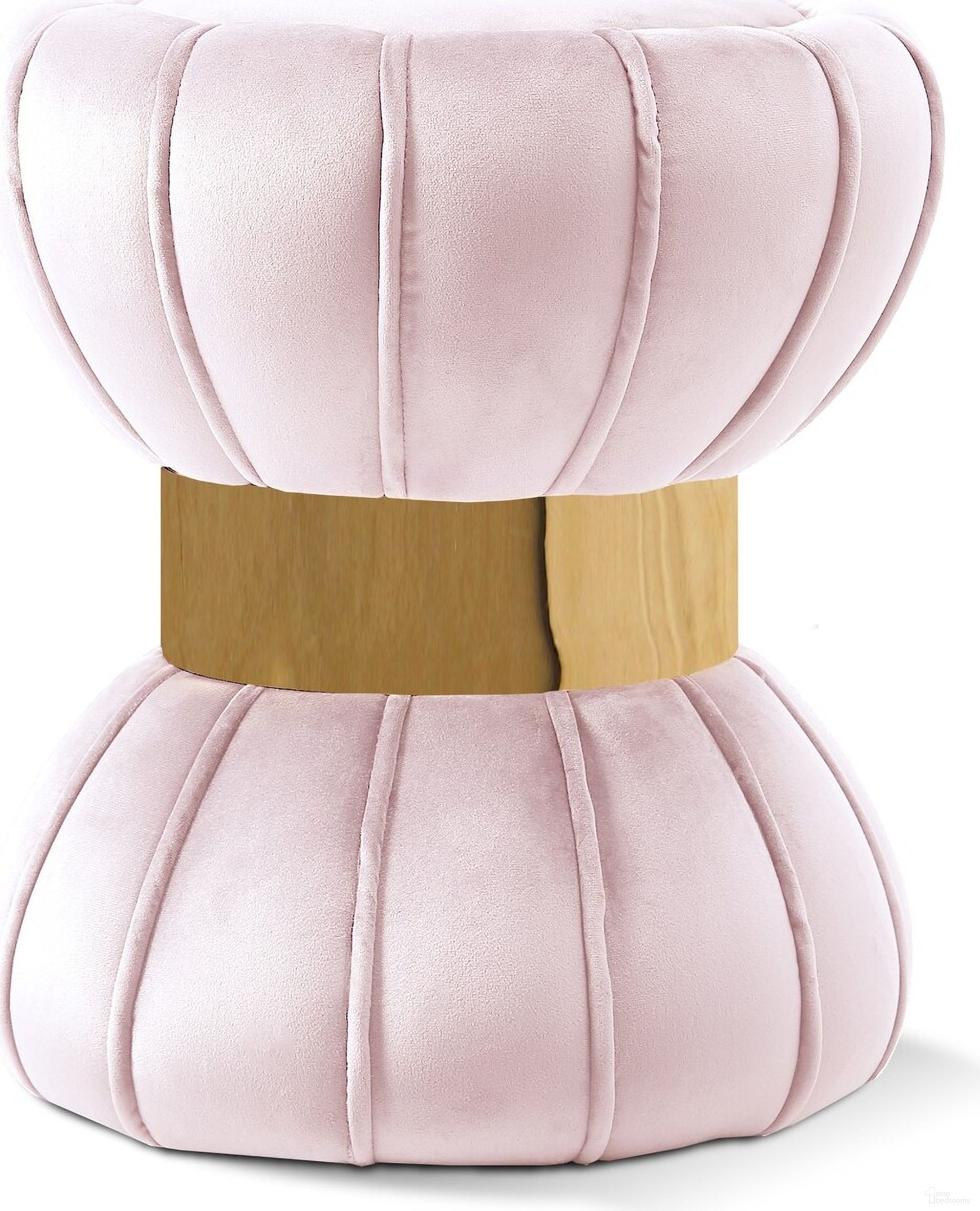 The appearance of Vino Velvet Ottoman/Stool In Pink designed by Meridian in the modern / contemporary interior design. This pink piece of furniture was selected by 1StopBedrooms from Vino Collection to add a touch of cosiness and style into your home. Sku: 145Pink. Material: Velvet.