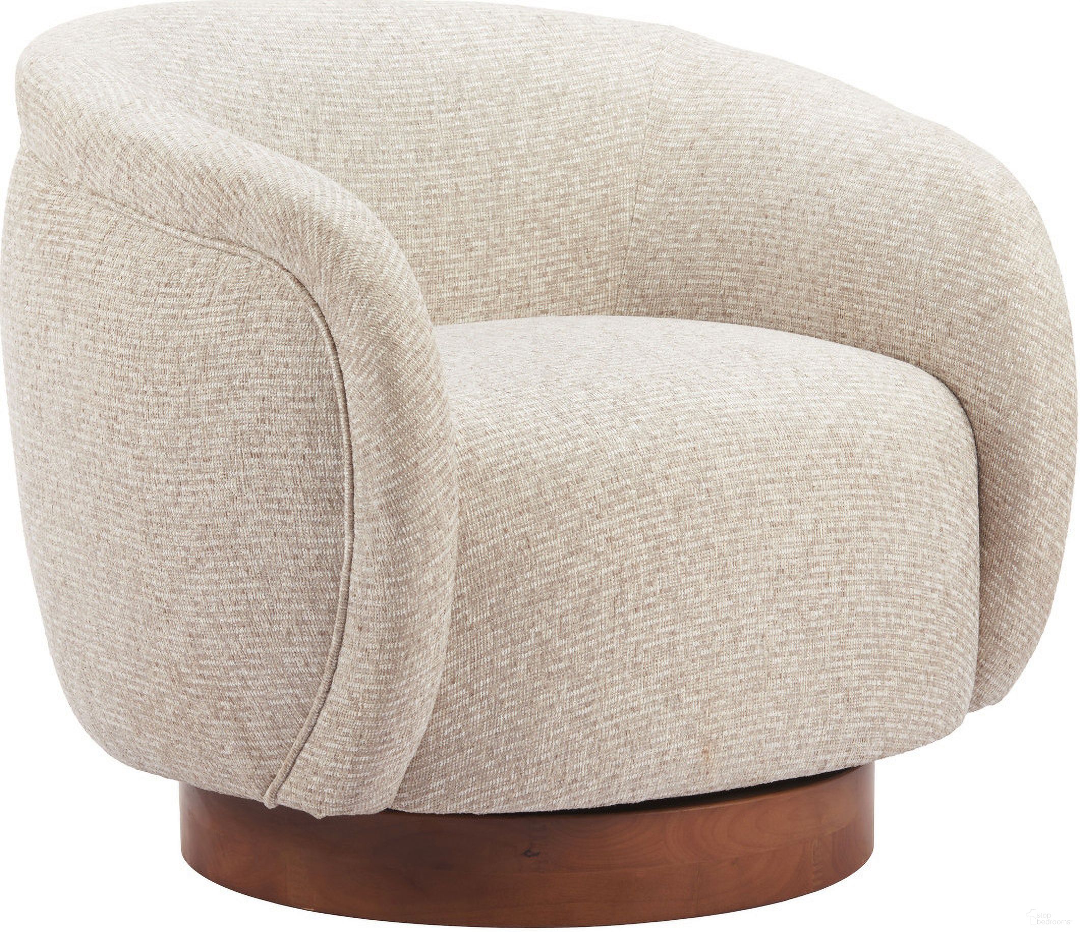 The appearance of Vinta Swivel Chair In Beige designed by Zuo Modern in the modern / contemporary interior design. This beige piece of furniture  was selected by 1StopBedrooms from Vinta Collection to add a touch of cosiness and style into your home. Sku: 110435. Material: Polyester.