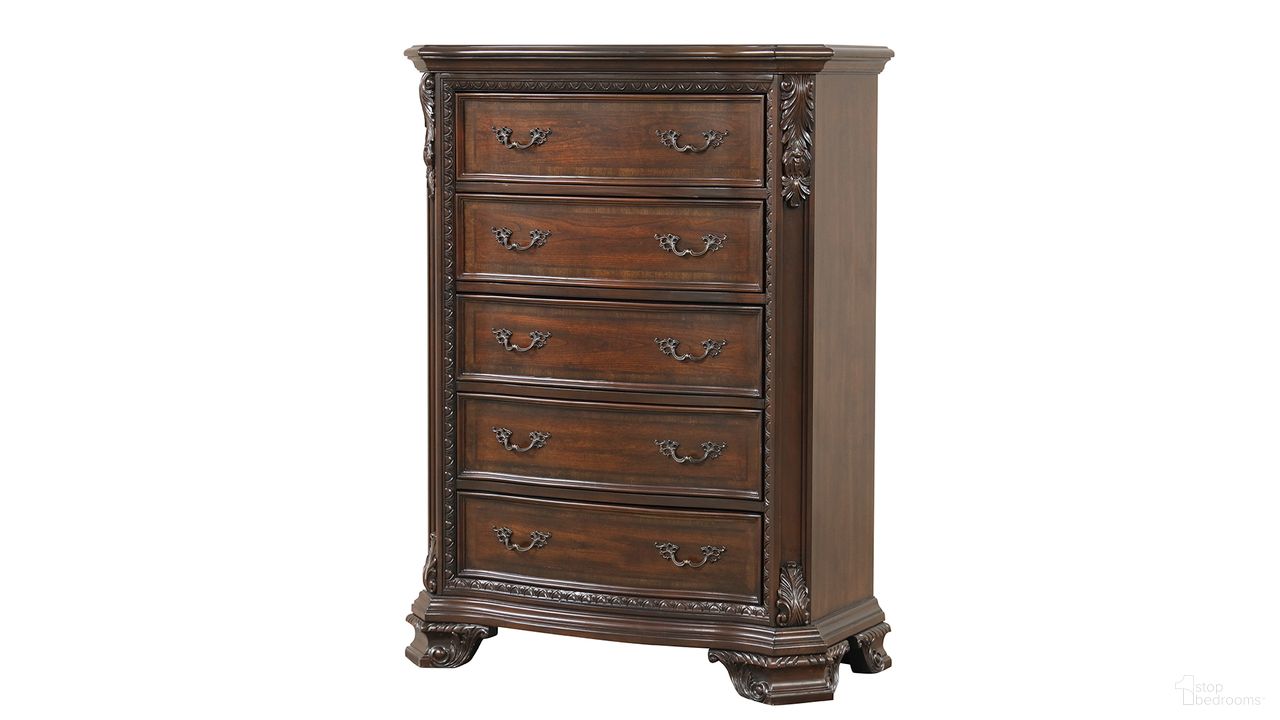 The appearance of Vintage Chest In Walnut designed by Galaxy Home Furnishings in the modern / contemporary interior design. This walnut piece of furniture was selected by 1StopBedrooms from Vintage Collection to add a touch of cosiness and style into your home. Sku: 698781226254. Material: Solid Wood.