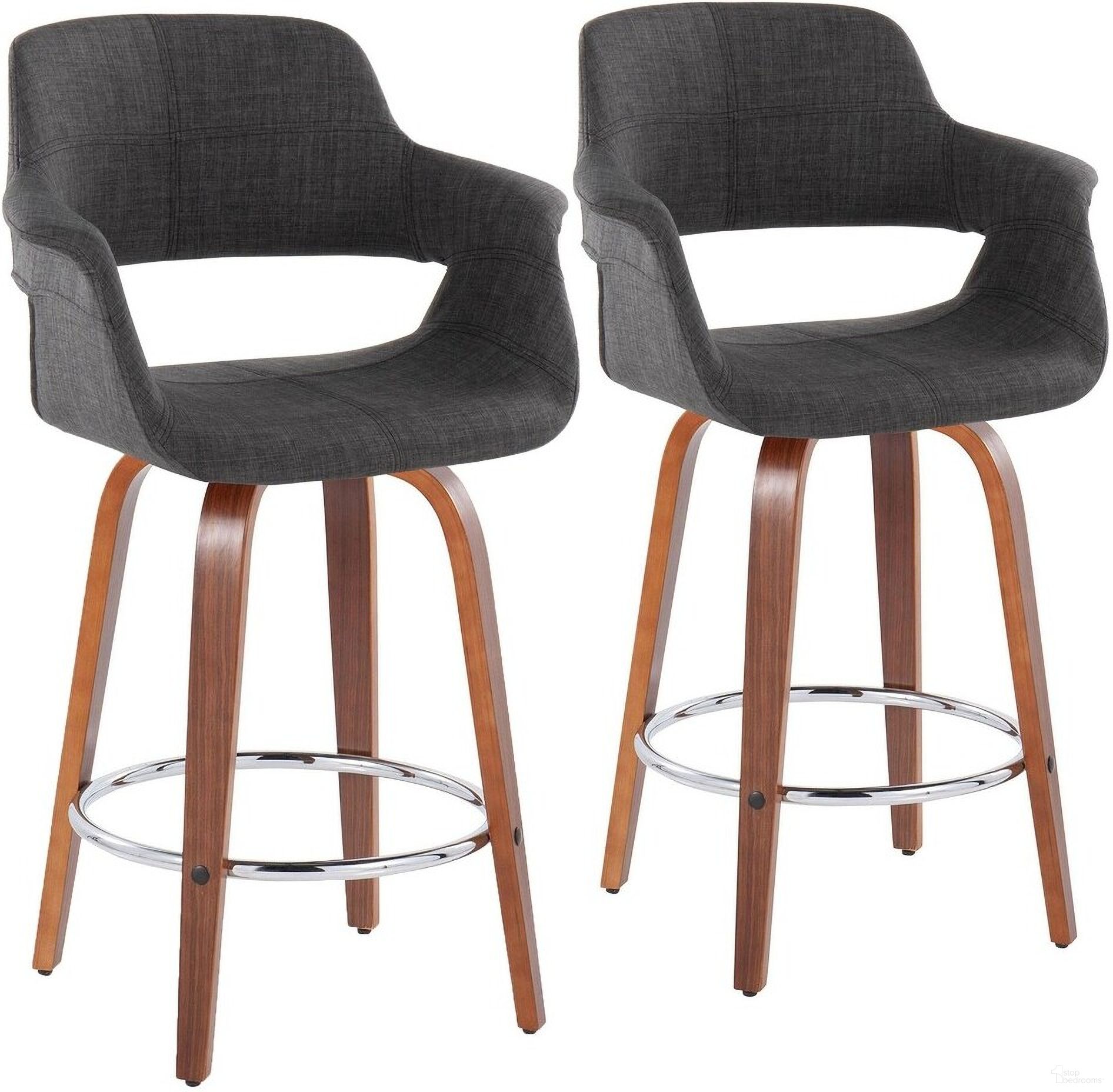 The appearance of Vintage Flair 26 Inch Fixed Height Counter Stool Set of 2 In Black designed by Lumisource in the transitional interior design. This black piece of furniture  was selected by 1StopBedrooms from Vintage Flair Collection to add a touch of cosiness and style into your home. Sku: B26-VFL-GRTZR2 WLCHAR2. Material: Wood.