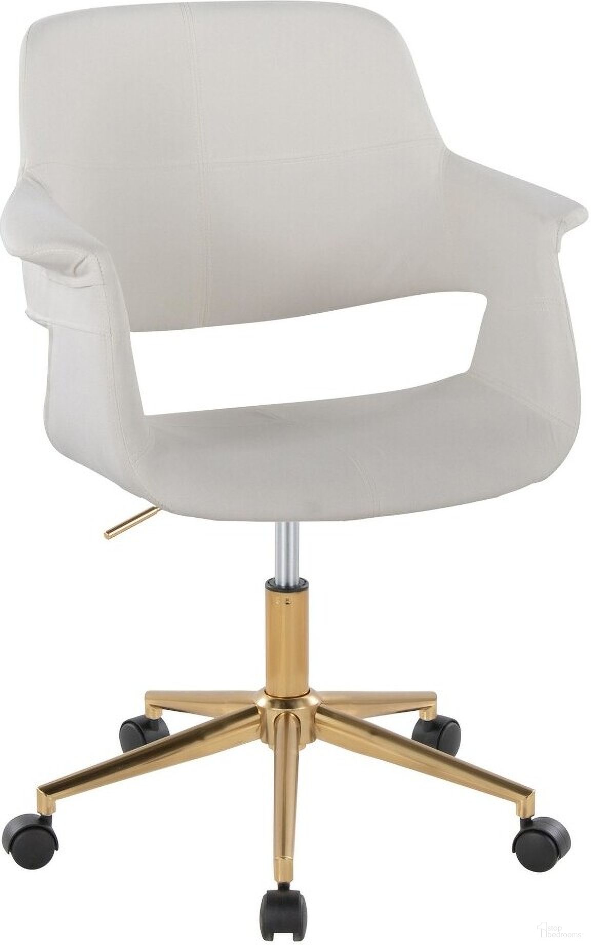 Vintage Flair Office Chair In Cream
