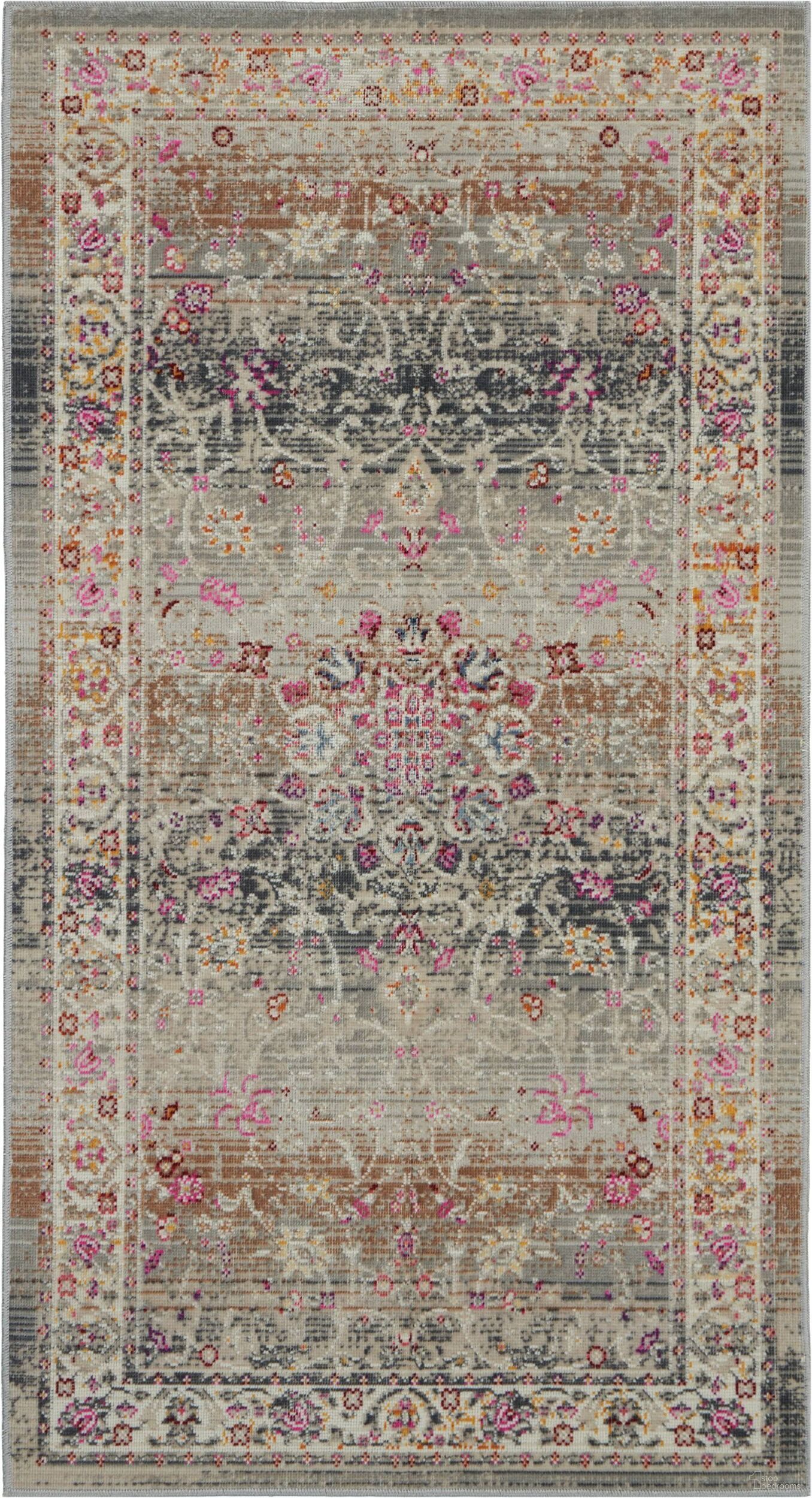 Vintage Kashan Grey 2' x 4' Area Rug
