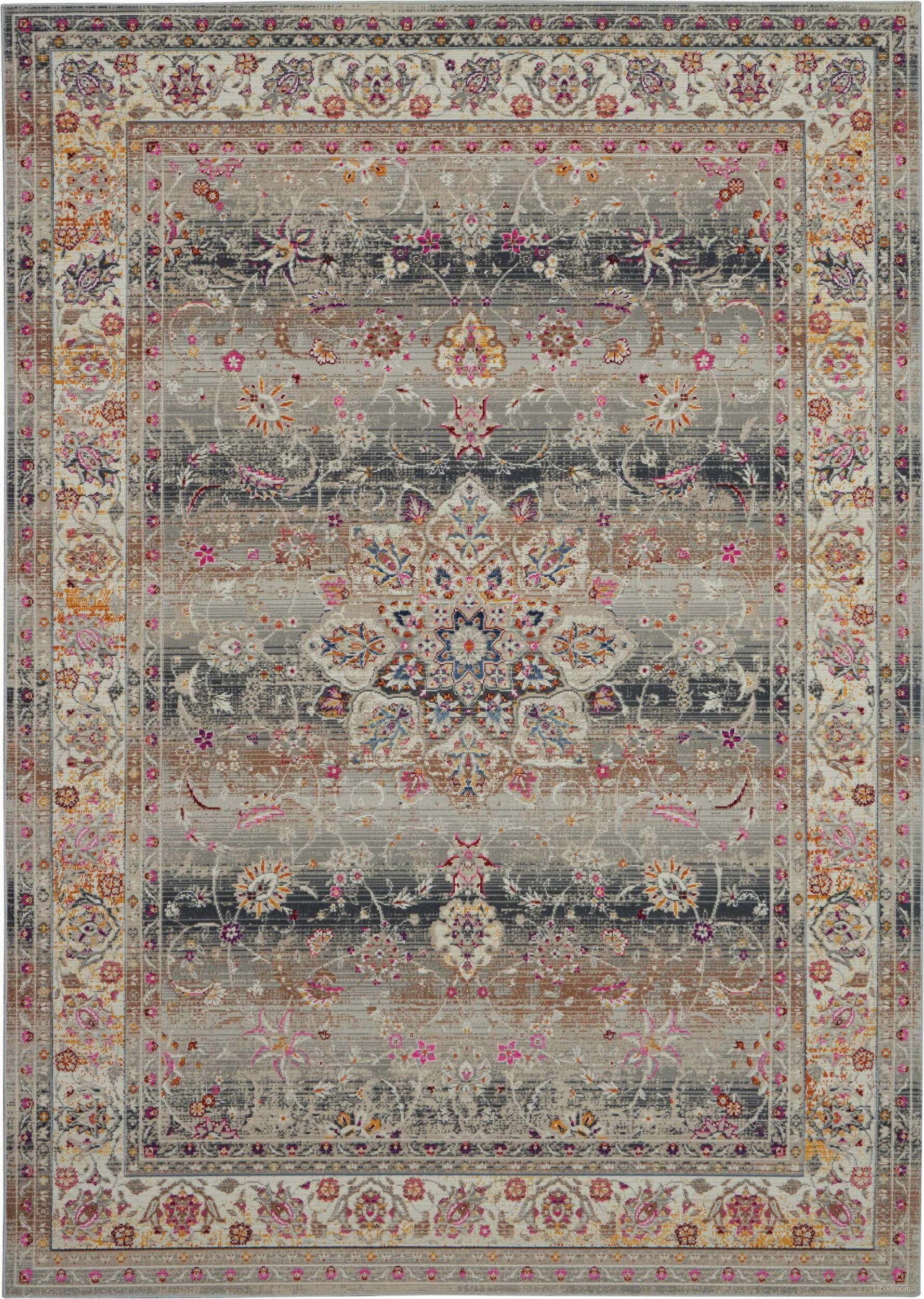 Vintage Kashan Grey 4' x 6' Area Rug