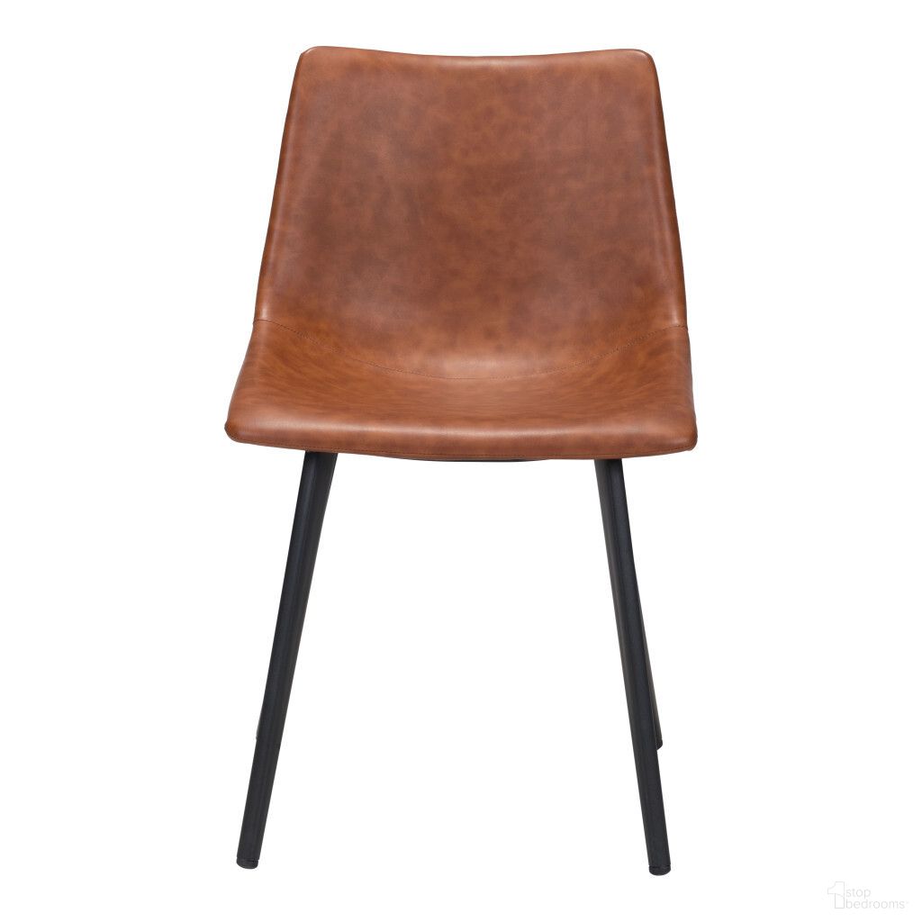 The appearance of Vintage Look Faux Leather Slight Scoop Dining Chairs Set of 2 In Brown designed by Homeroots in the traditional interior design. This brown piece of furniture was selected by 1StopBedrooms from to add a touch of cosiness and style into your home. Sku: 394710. Material: Faux Leather. Chair Type: Side Chair.