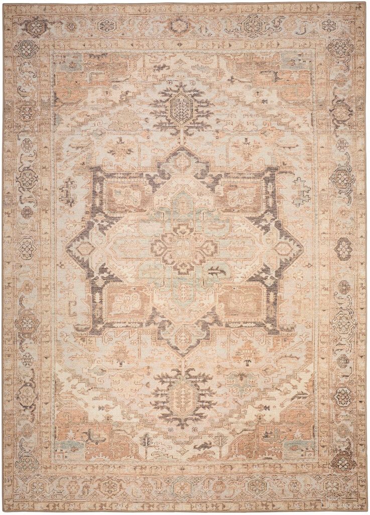 The appearance of Vintage Washables 5'3" x 7'3" Vintage Indoor Rug In Coral designed by Nourison in the rustic / southwestern interior design. This coral piece of furniture  was selected by 1StopBedrooms from Vintage Collection to add a touch of cosiness and style into your home. Sku: 841491155363. Material: Polyester.