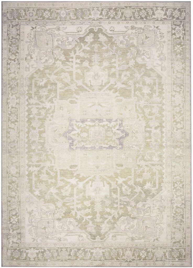Vintage Washables 5'3" x 7'3" Indoor Rug In Green