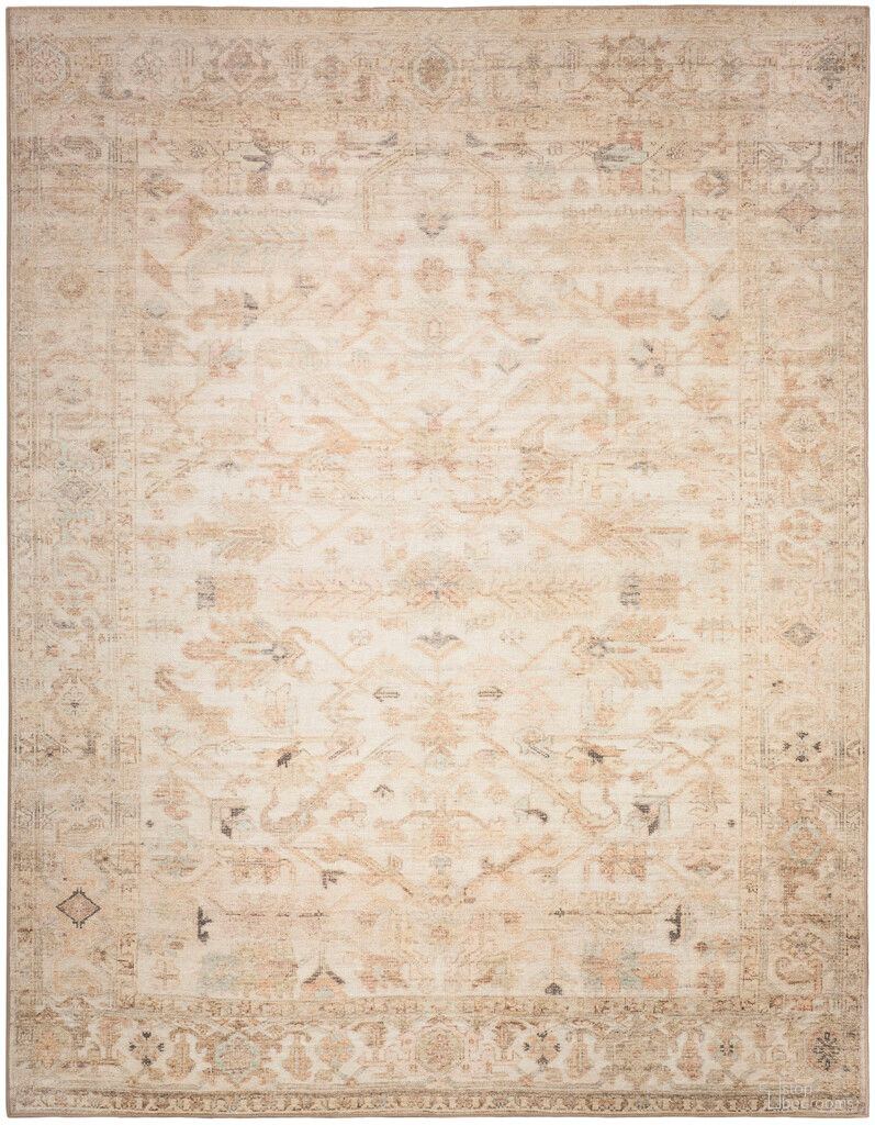 The appearance of Vintage Washables 9'10" x 13'2" Indoor Rug In Beige designed by Nourison in the rustic / southwestern interior design. This beige piece of furniture was selected by 1StopBedrooms from Vintage Collection to add a touch of cosiness and style into your home. Sku: 841491155240. Material: Polyester.