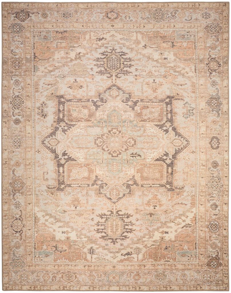 The appearance of Vintage Washables 9'10" x 13'2" Vintage Indoor Rug In Coral designed by Nourison in the rustic / southwestern interior design. This coral piece of furniture was selected by 1StopBedrooms from Vintage Collection to add a touch of cosiness and style into your home. Sku: 841491154618. Material: Polyester.
