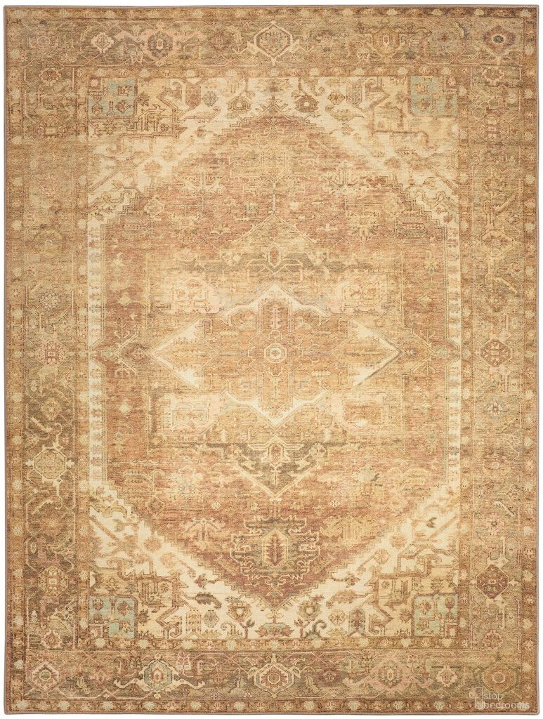 The appearance of Vintage Washables 9'10" x 13'2" Indoor Rug In Gold designed by Nourison in the rustic / southwestern interior design. This gold piece of furniture was selected by 1StopBedrooms from Vintage Collection to add a touch of cosiness and style into your home. Sku: 841491155035. Material: Polyester.