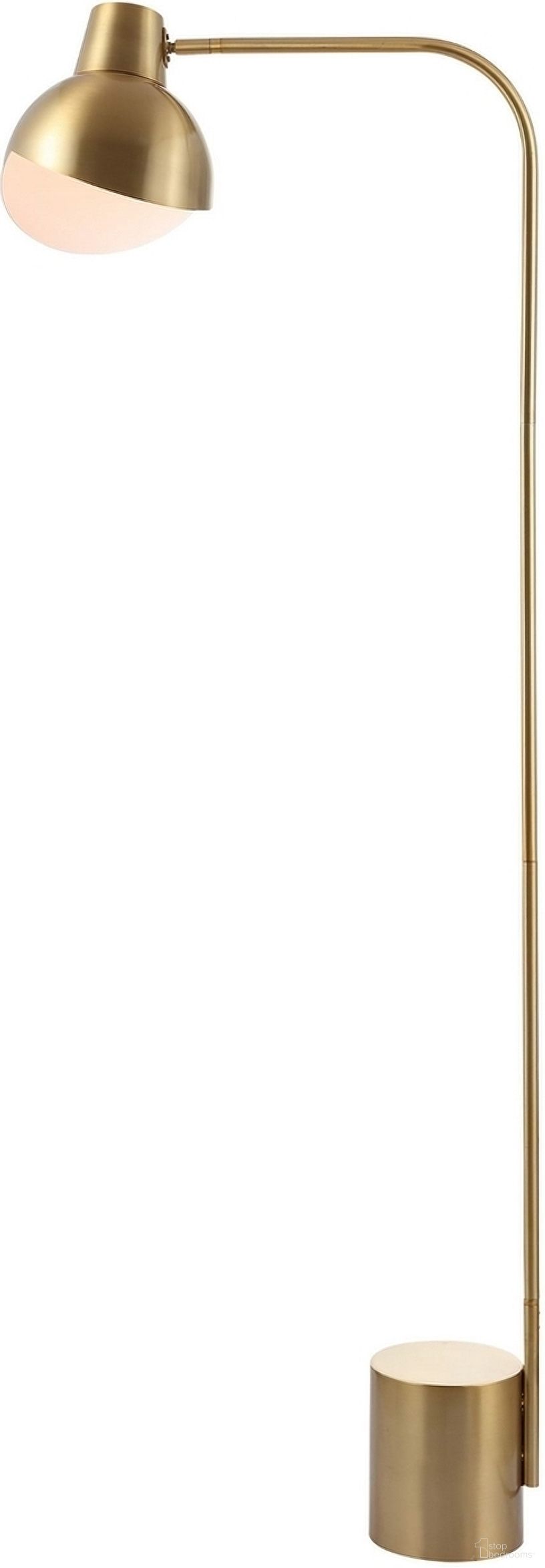 The appearance of Violetta Brass Gold/White Marble Floor Lamp designed by Safavieh in the modern / contemporary interior design. This gold piece of furniture was selected by 1StopBedrooms from Safavieh FLL Collection to add a touch of cosiness and style into your home. Sku: FLL4041A. Material: Brass.