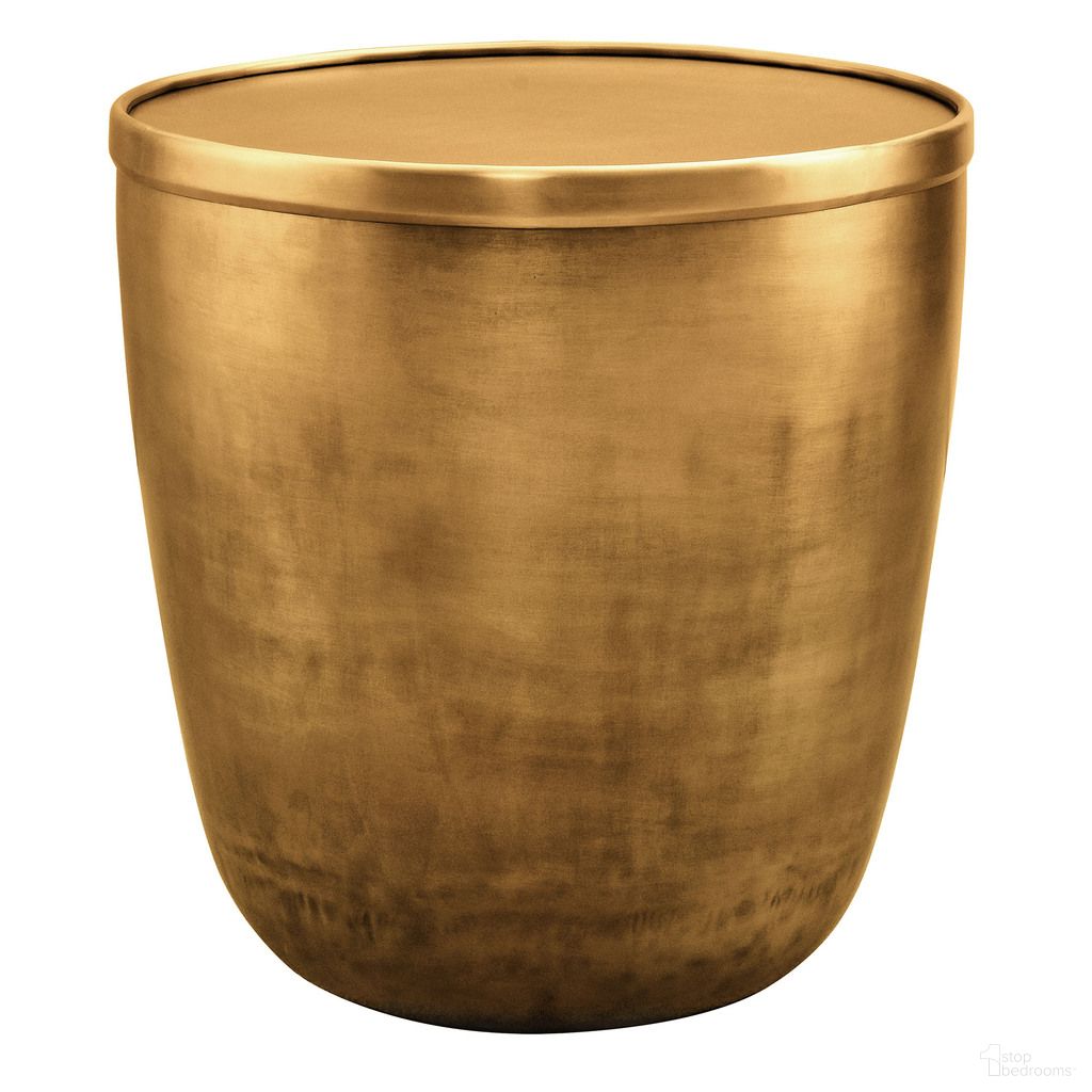The appearance of Viora Metal Storage Side Table In Burnished Brass designed by Modway in the modern / contemporary interior design. This burnished brass piece of furniture  was selected by 1StopBedrooms from Viora Collection to add a touch of cosiness and style into your home. Sku: EEI-7272-BBR. Material: Metal.
