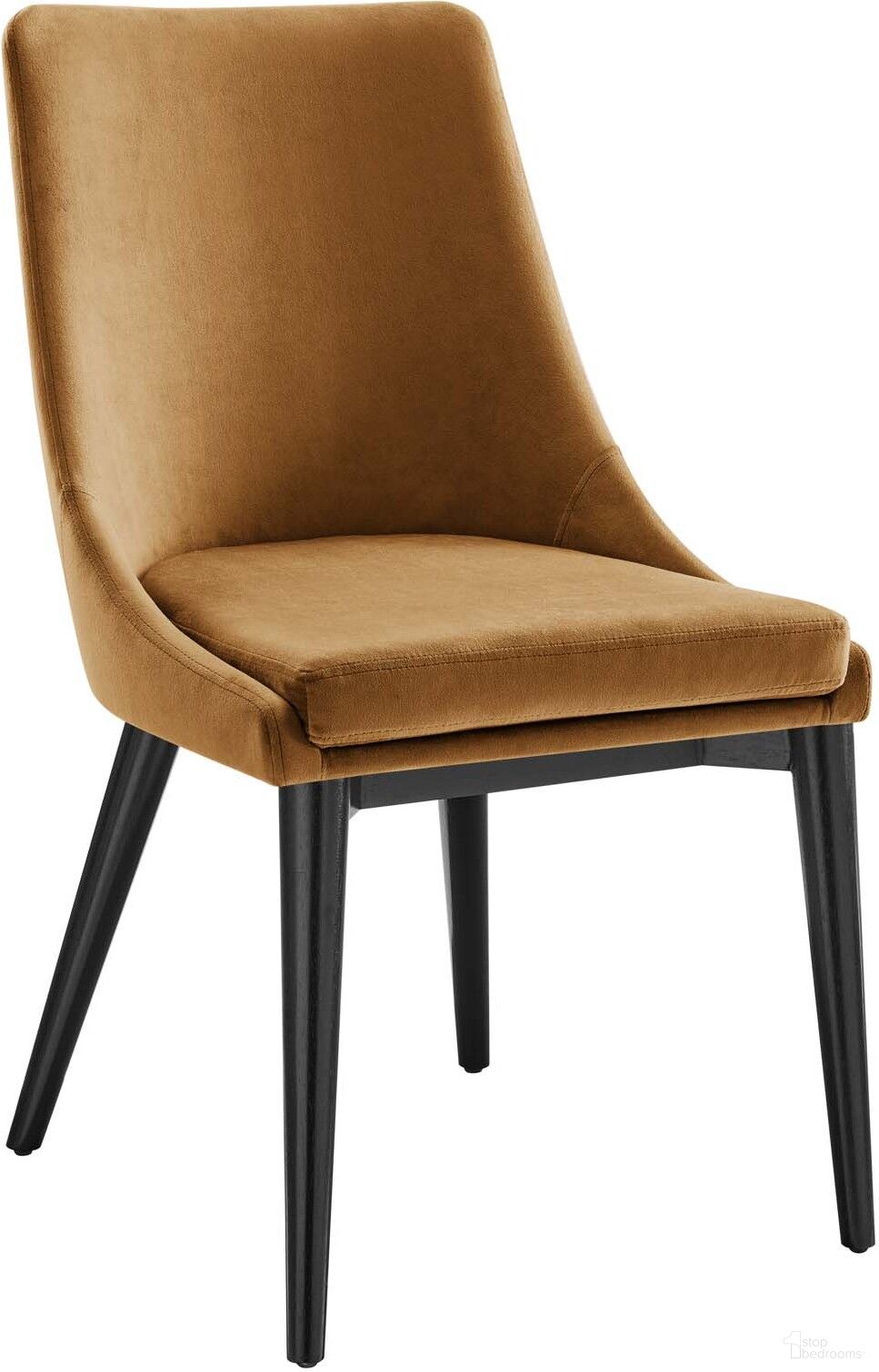 The appearance of Viscount Performance Velvet Dining Chair In Cognac designed by Modway in the modern / contemporary interior design. This cognac piece of furniture was selected by 1StopBedrooms from Viscount Collection to add a touch of cosiness and style into your home. Sku: EEI-5009-COG. Material: Wood. Chair Type: Side Chair.