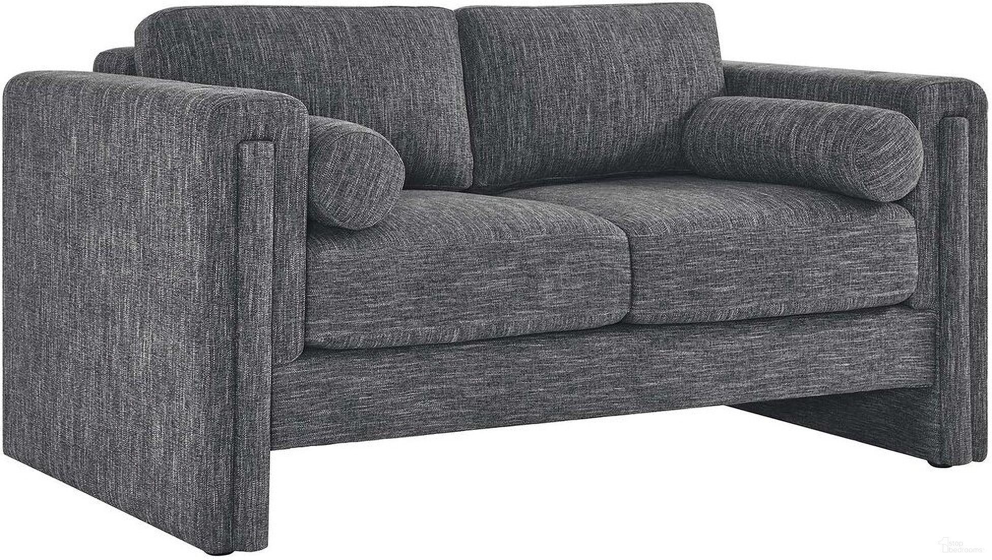 Visible Fabric Loveseat In Gray