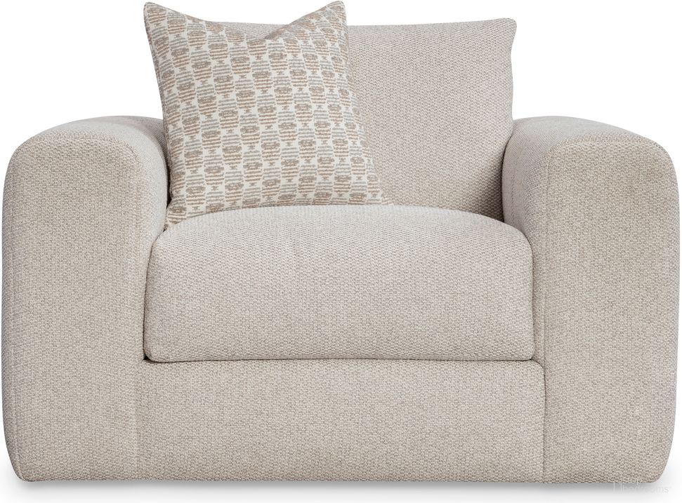 The appearance of Vista Fabric Swivel Chair In Beige designed by Bernhardt in the transitional interior design. This beige piece of furniture  was selected by 1StopBedrooms from Vista Collection to add a touch of cosiness and style into your home. Sku: P4002SA. Material: Fabric.