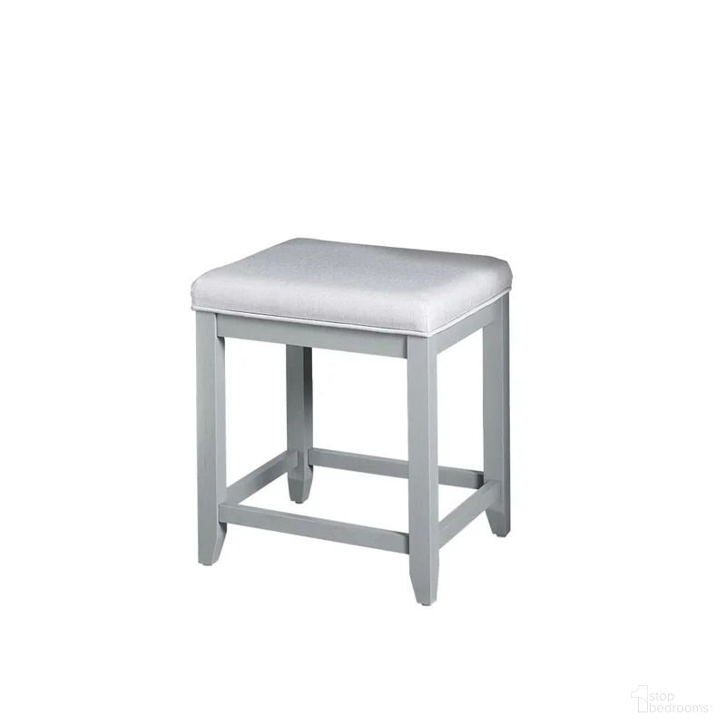 Vista Makeup Vanity Stool In Cream and Gray