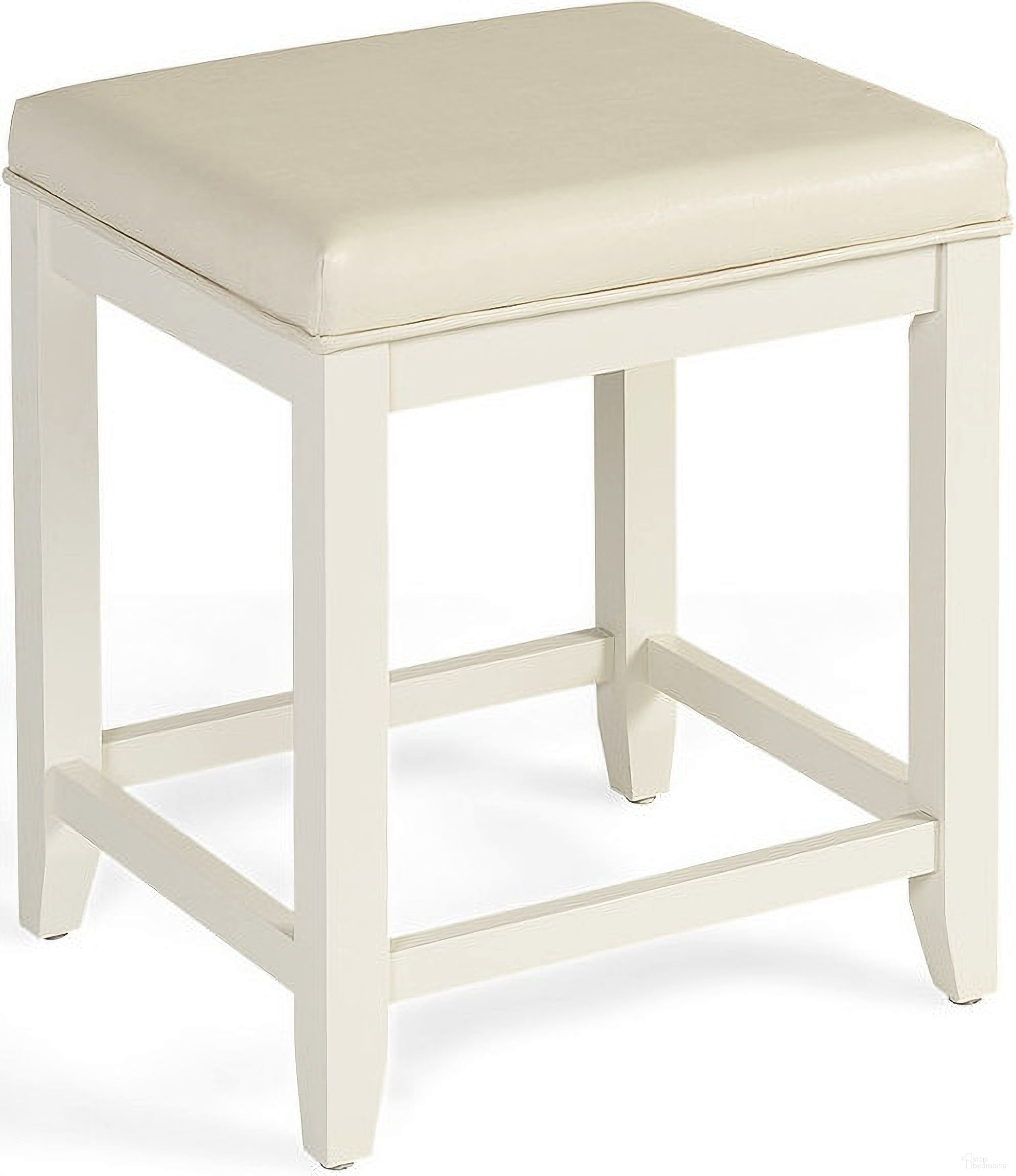 Vista Makeup Vanity Stool In White